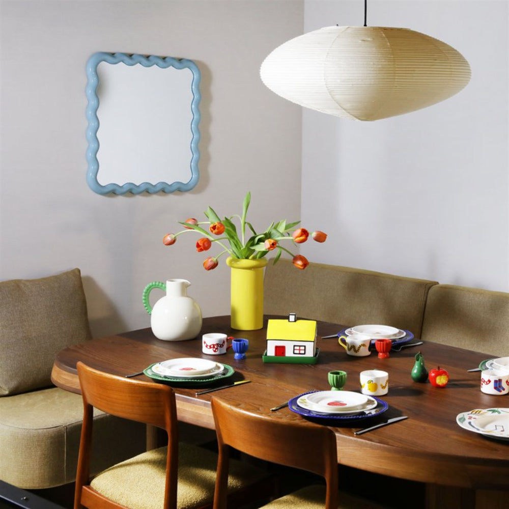 Maselniczka HAINES wit met geel en groen