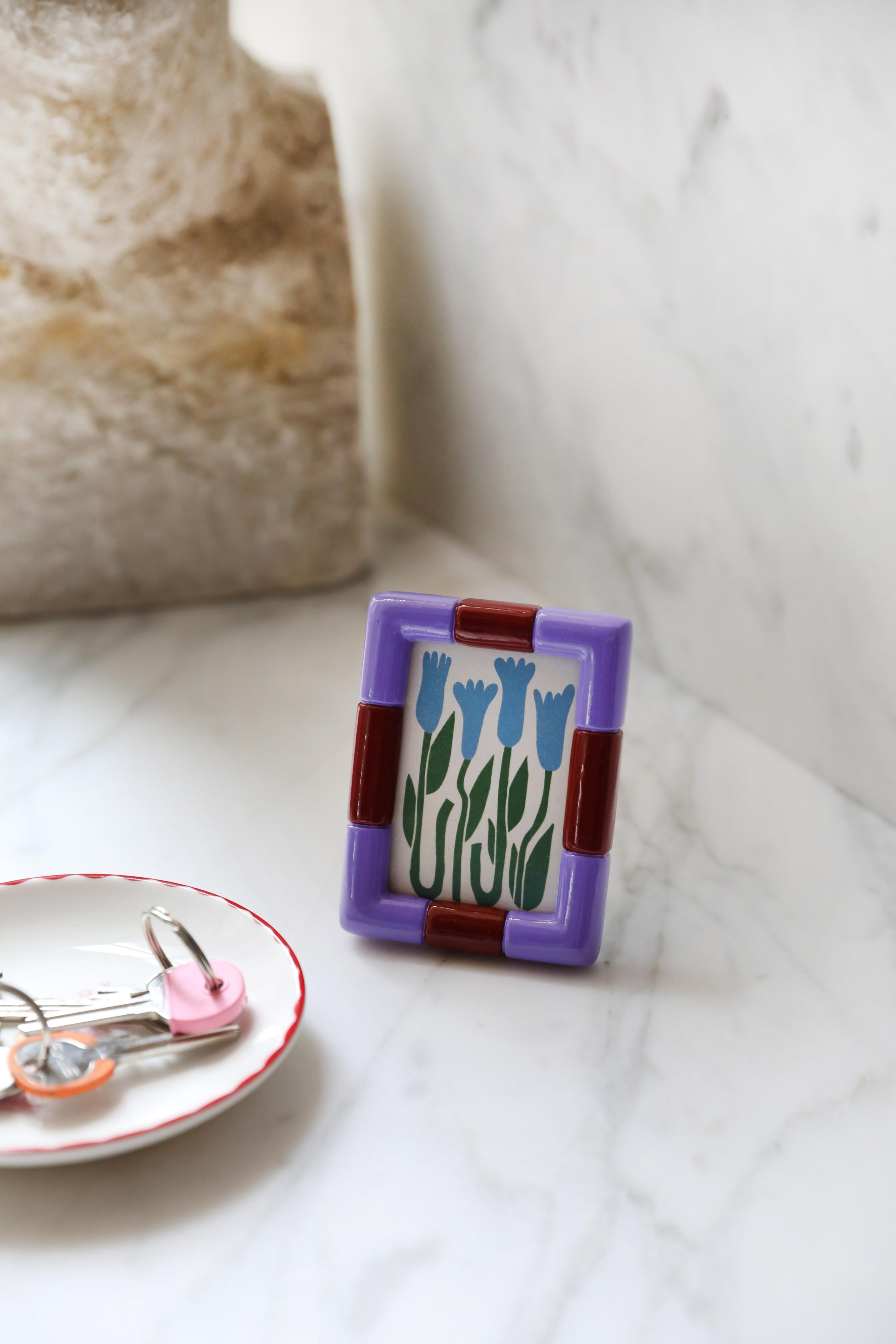 Bilderrahmen RIFT RECHTECK lila mit lila