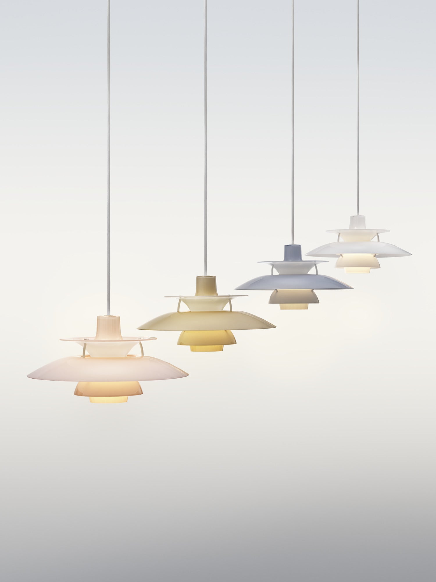 Lampa wisząca PH 5 OPAL jasnoróżowy