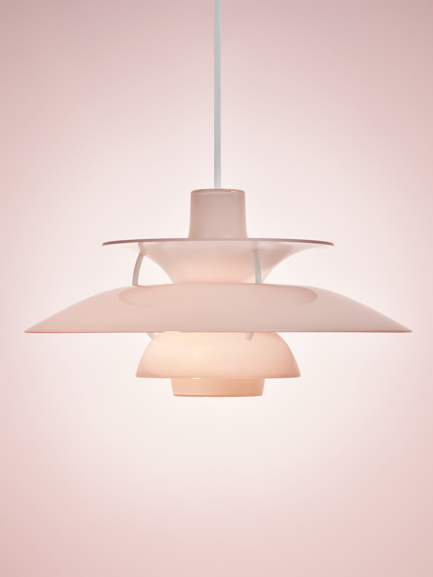Lampa wisząca PH 5 OPAL jasnoróżowy