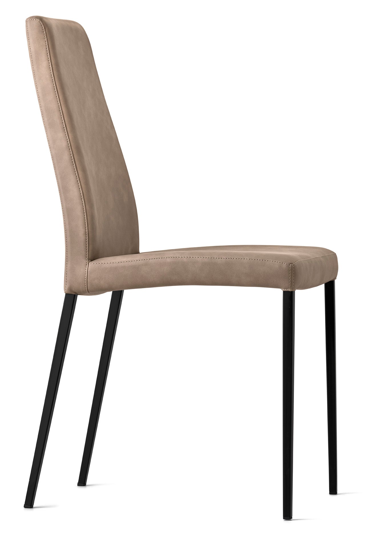 Krzesło AIDA tapicerowane z czarną podstawą – metal, Calligaris