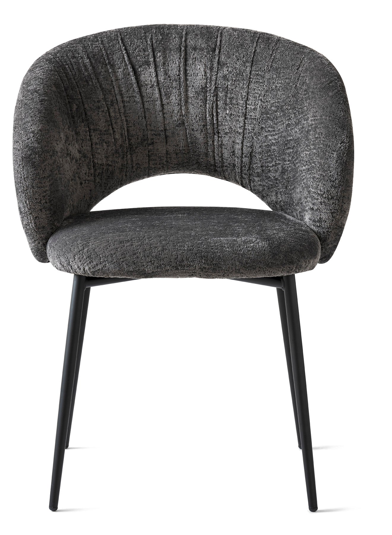 Polsterstuhl ANIME mit schwarzem Metallgestell