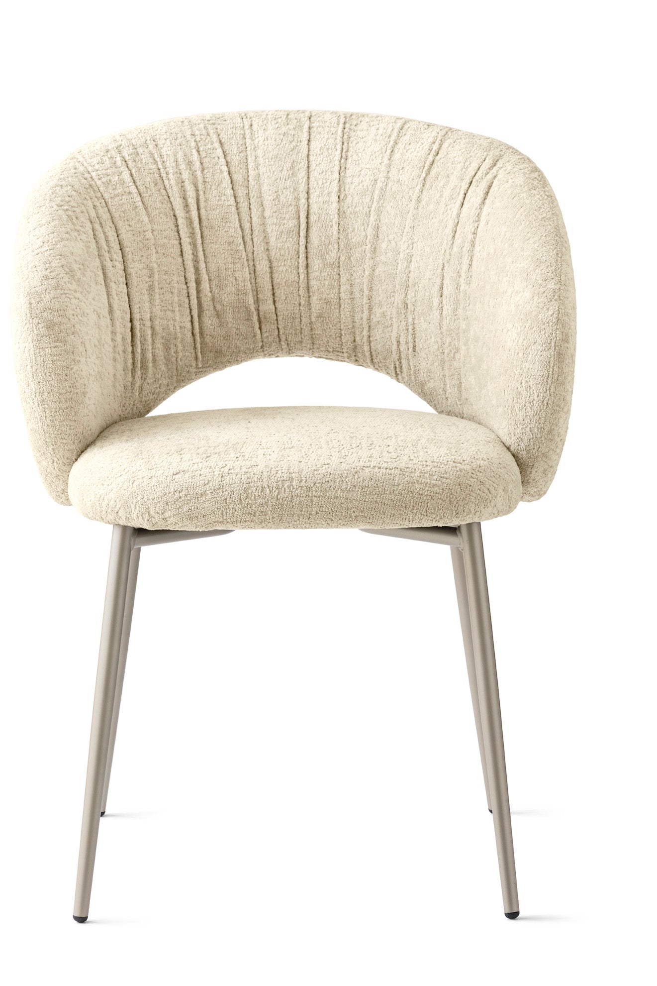 Gevoerd ANIME stoel met een beige metalen basis