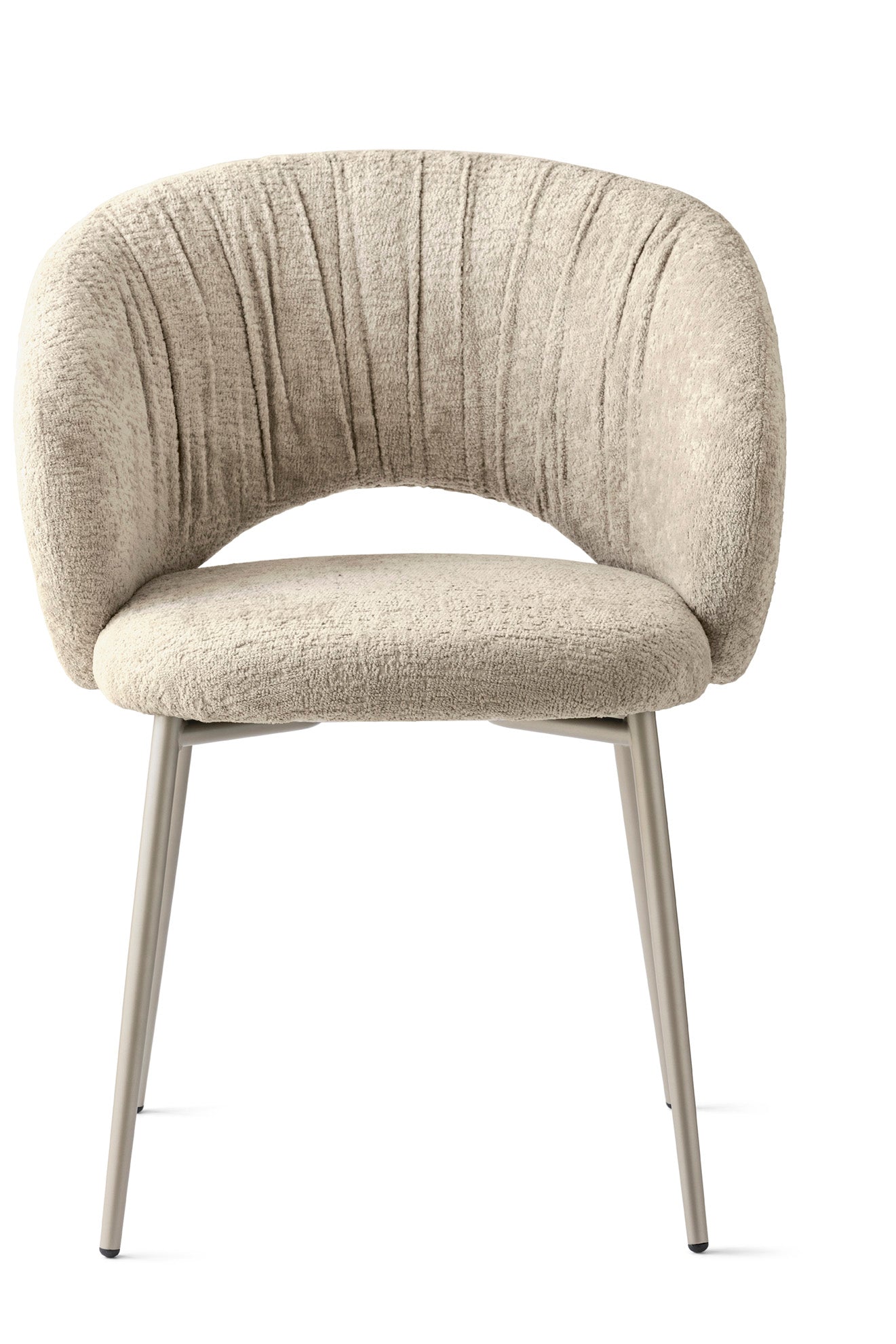 Gevoerd ANIME stoel met een beige metalen basis