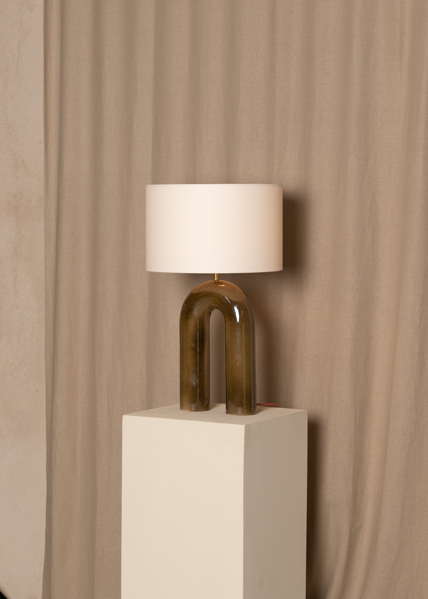 Tischlampe aus Keramik ARKO grün