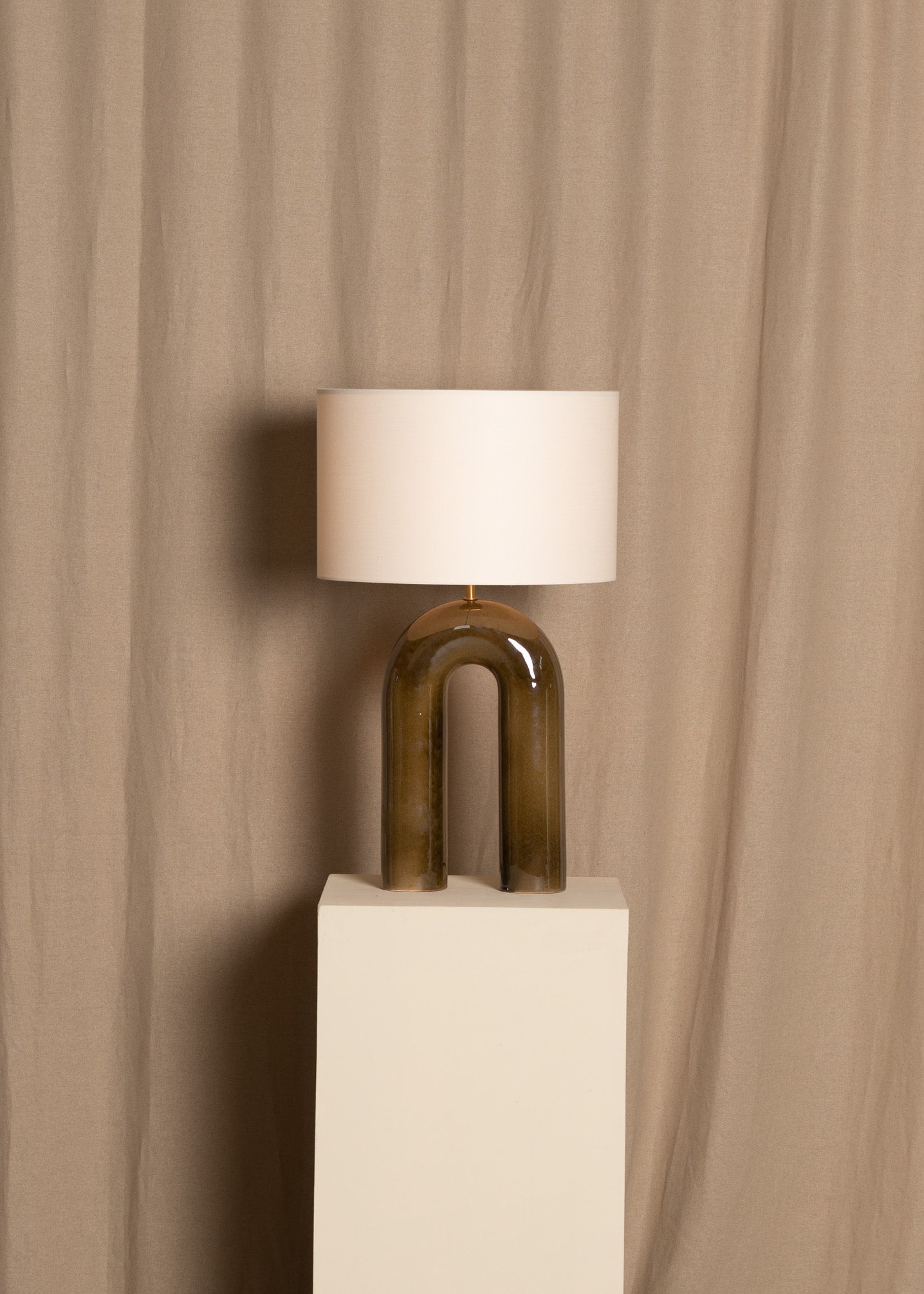 Tischlampe aus Keramik ARKO grün
