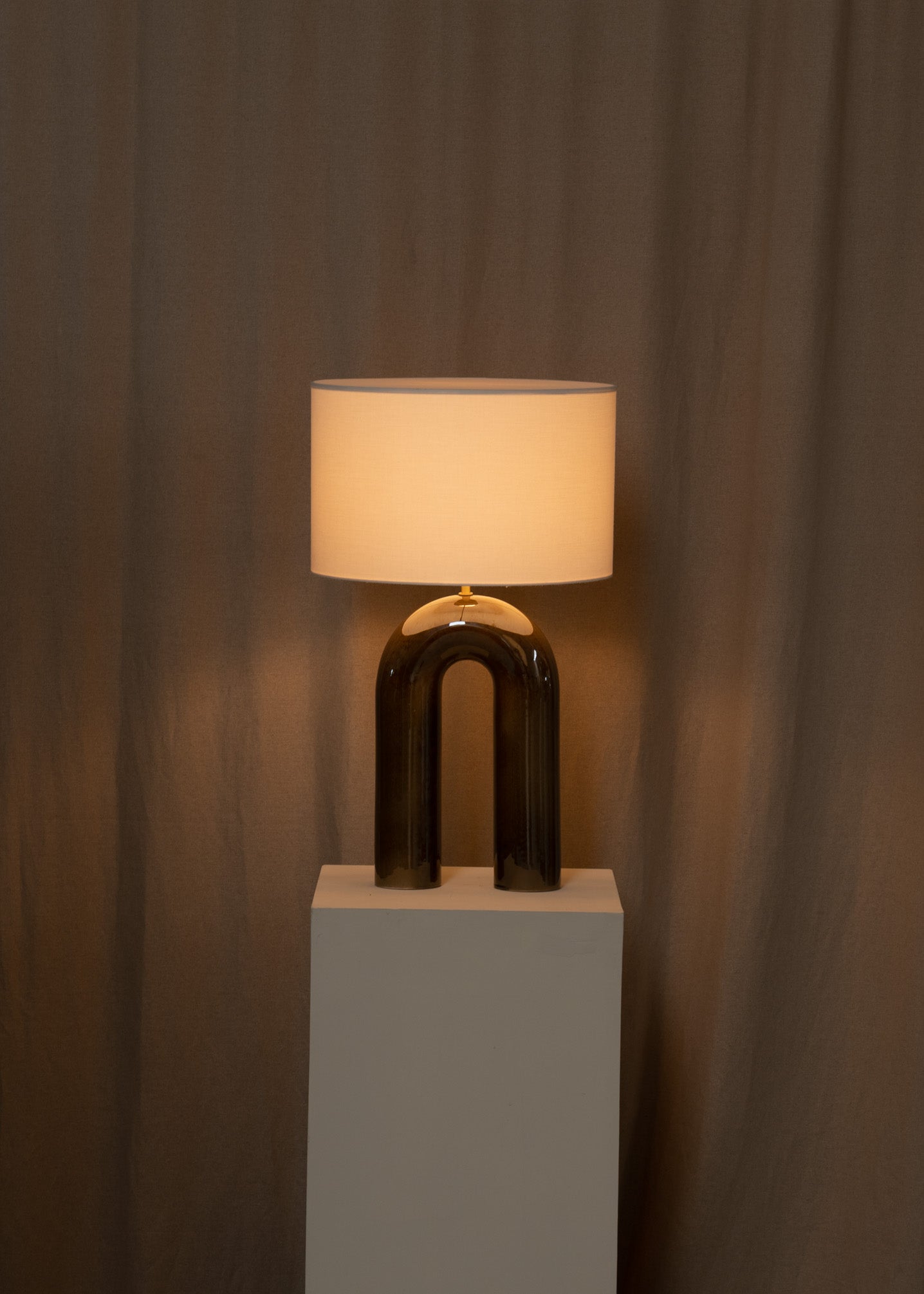 Tischlampe aus Keramik ARKO grün