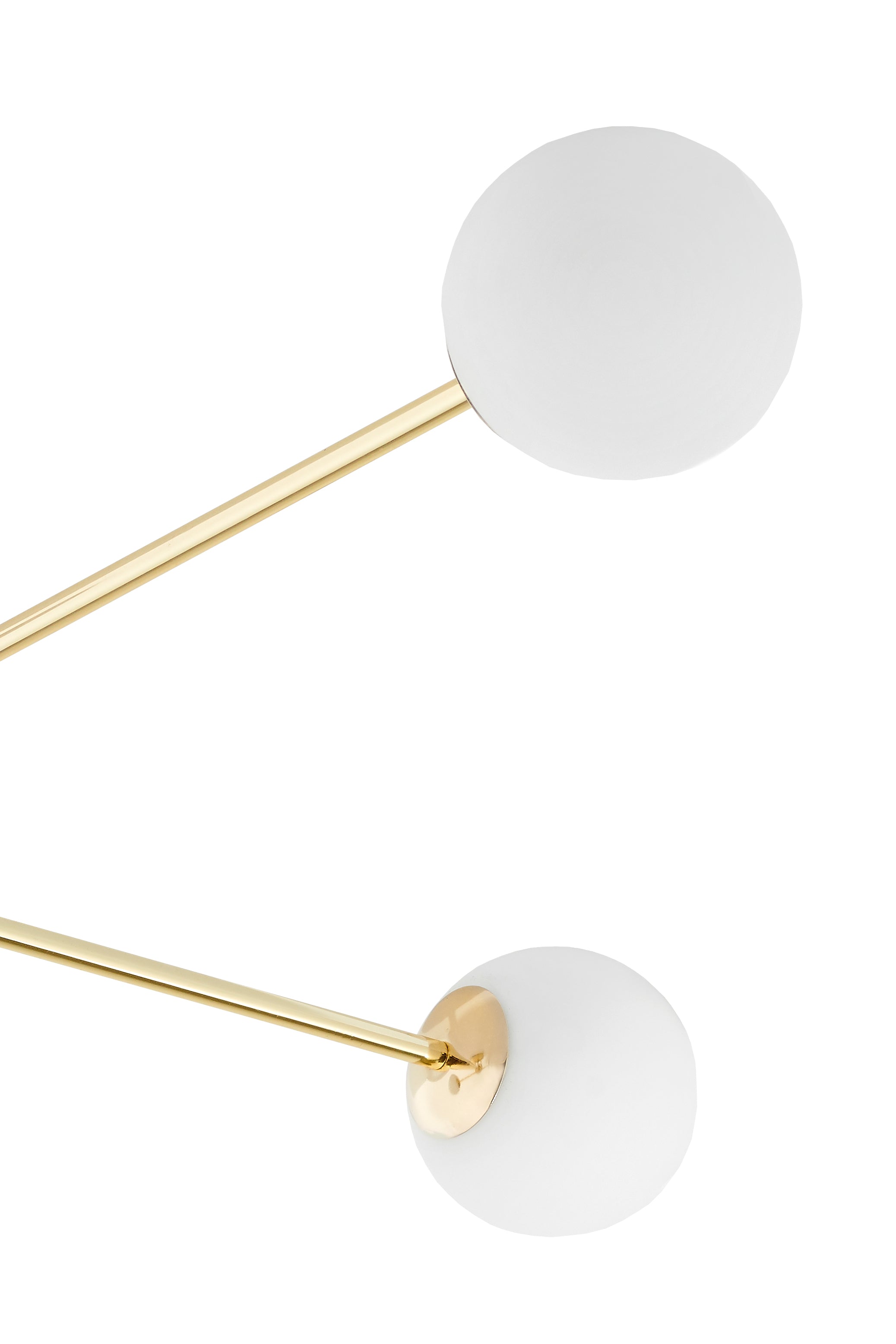 Plafondlamp ASTRA 4 goud met witte kap