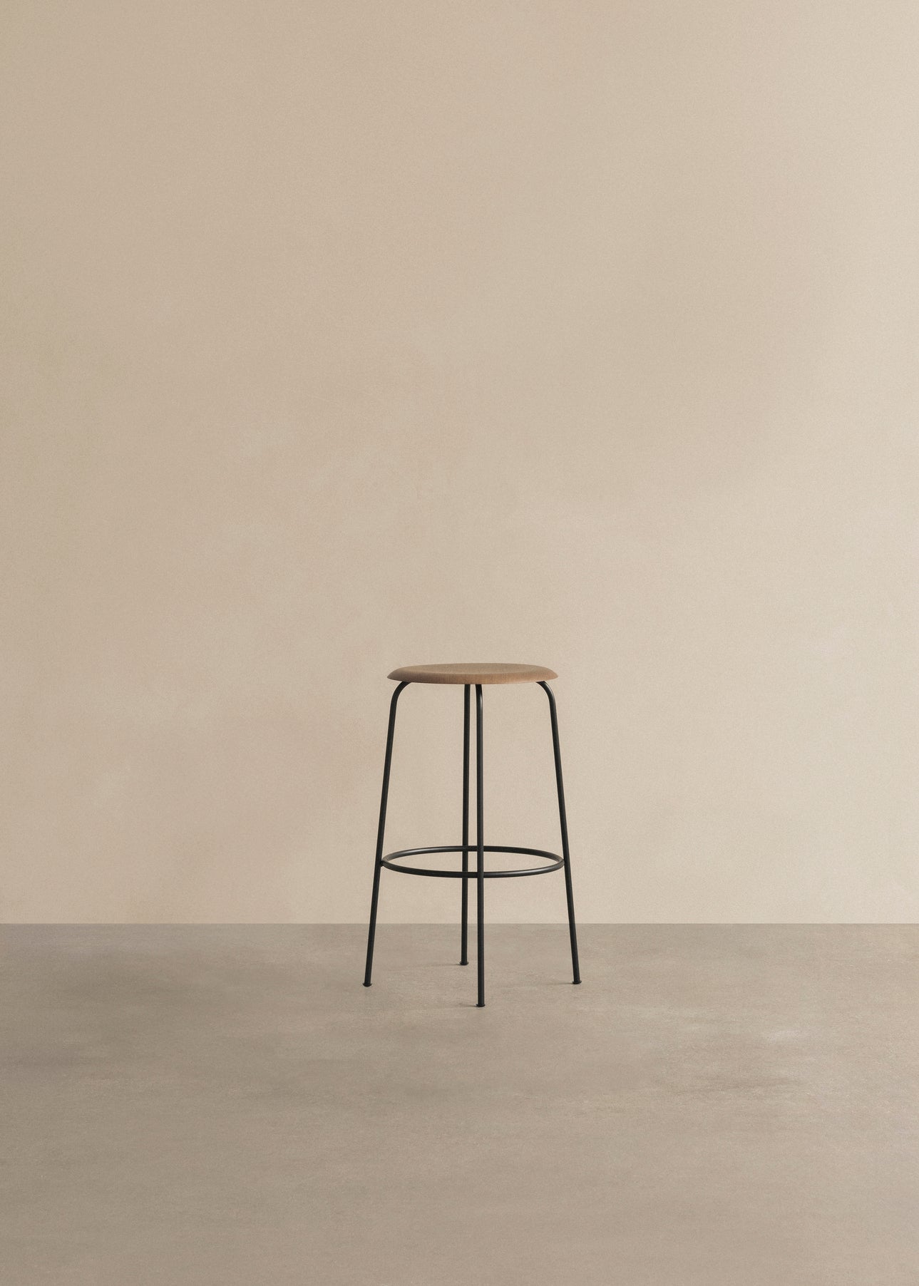 Barhocker AFTEROOM beige mit Stahlbasis