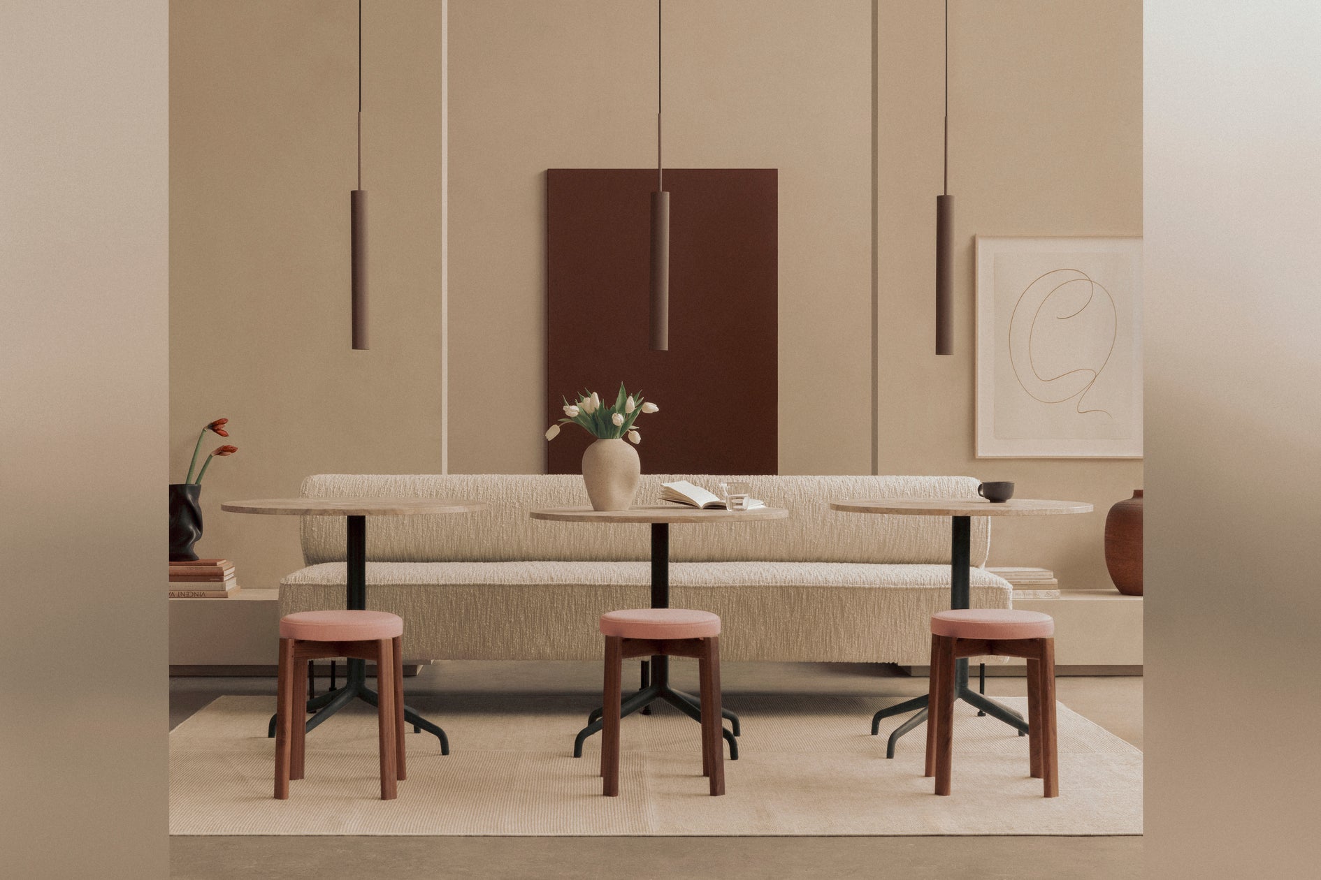 Pendelleuchte TUBULAIRE CANOPY braun