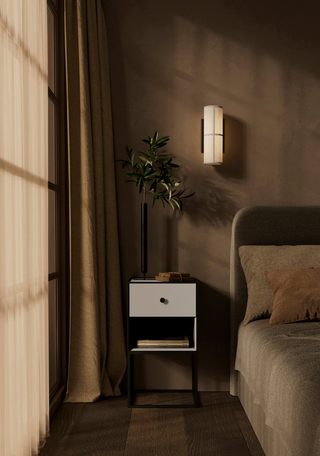 HASHIRA Wandleuchte aus Leinen