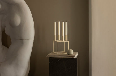 Kerzenhalter KUBUS olivgrün