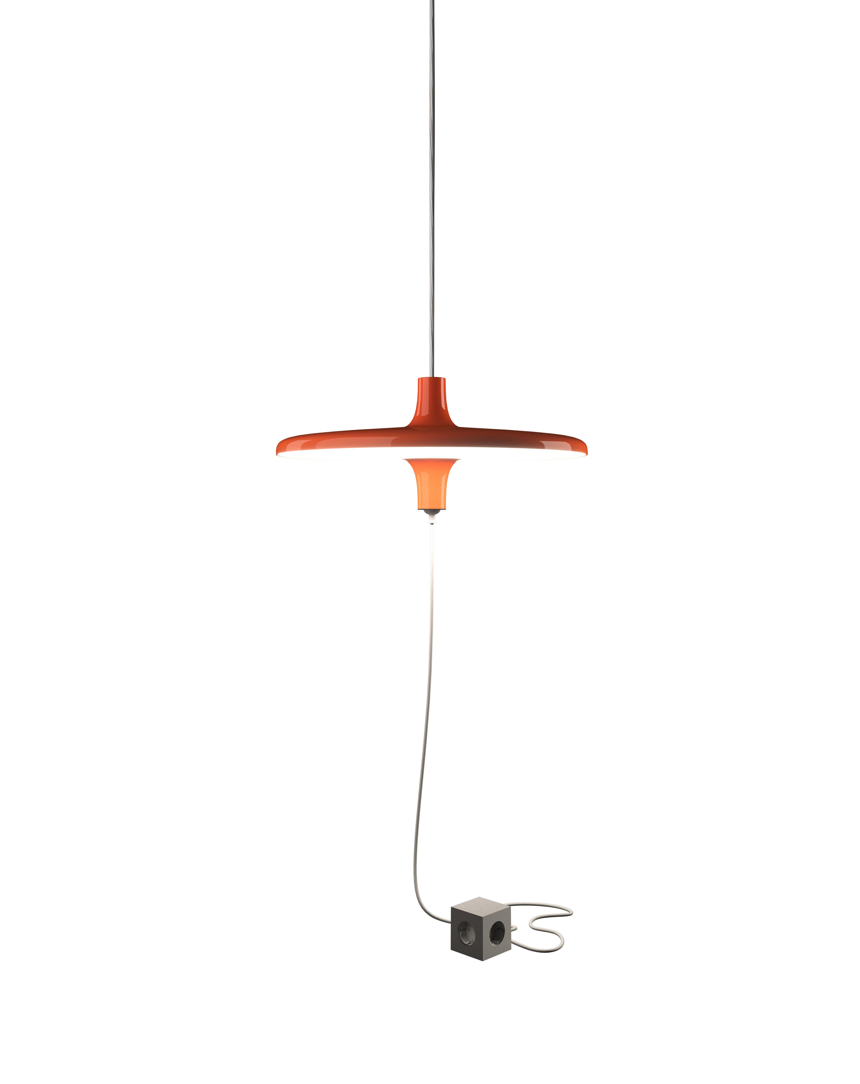 Hängelampe AVRO in glänzendem Orange
