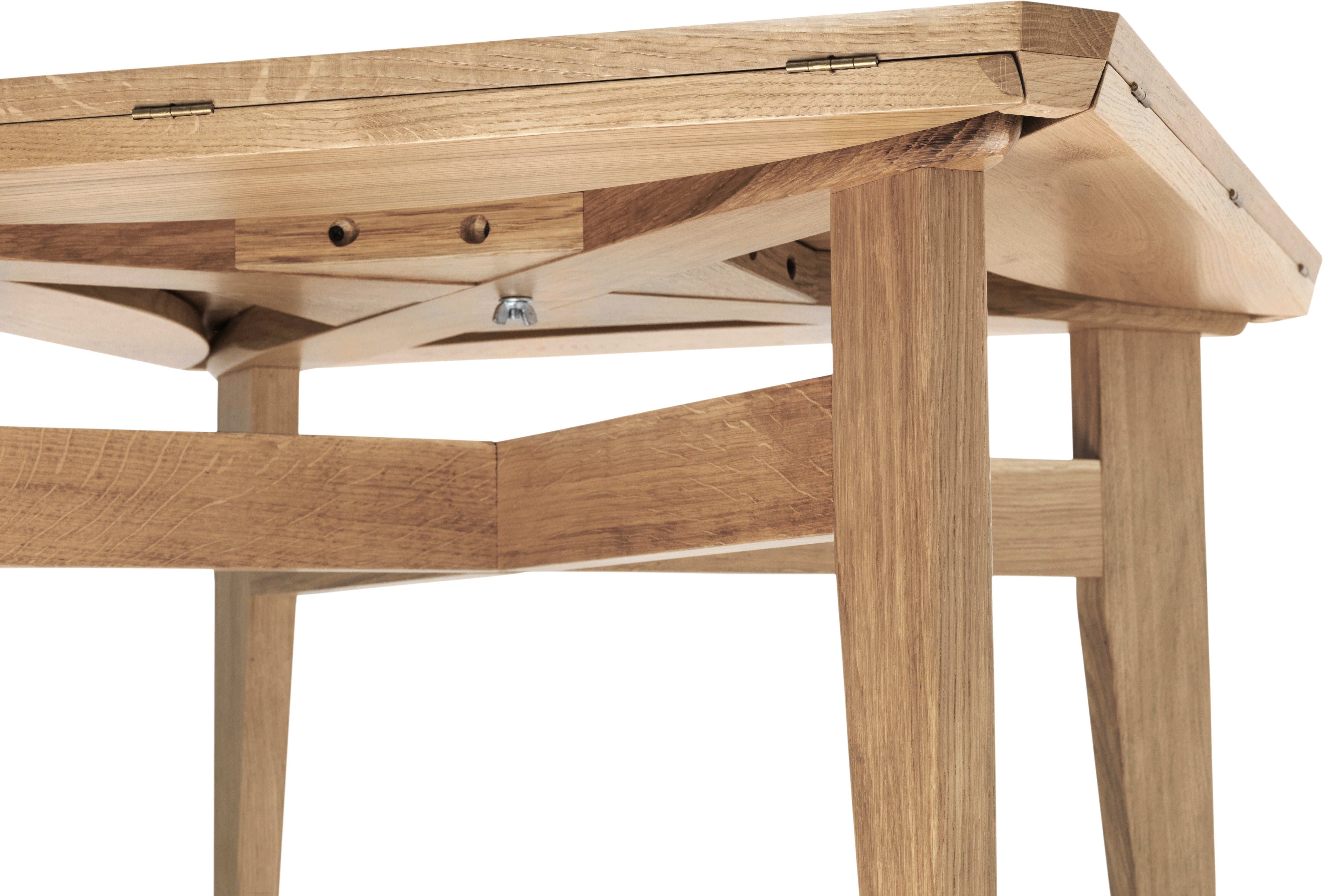 Uittrekbare tafel B-TABLE van eikenhout