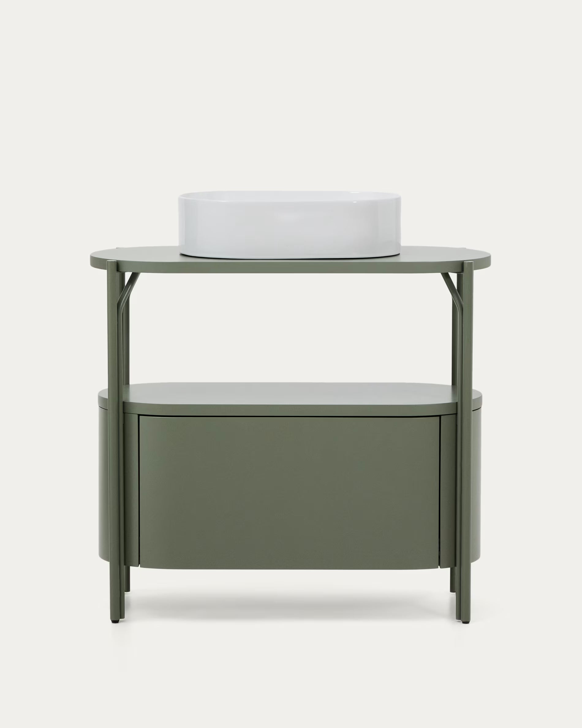 ARELY green bathroom cabinet