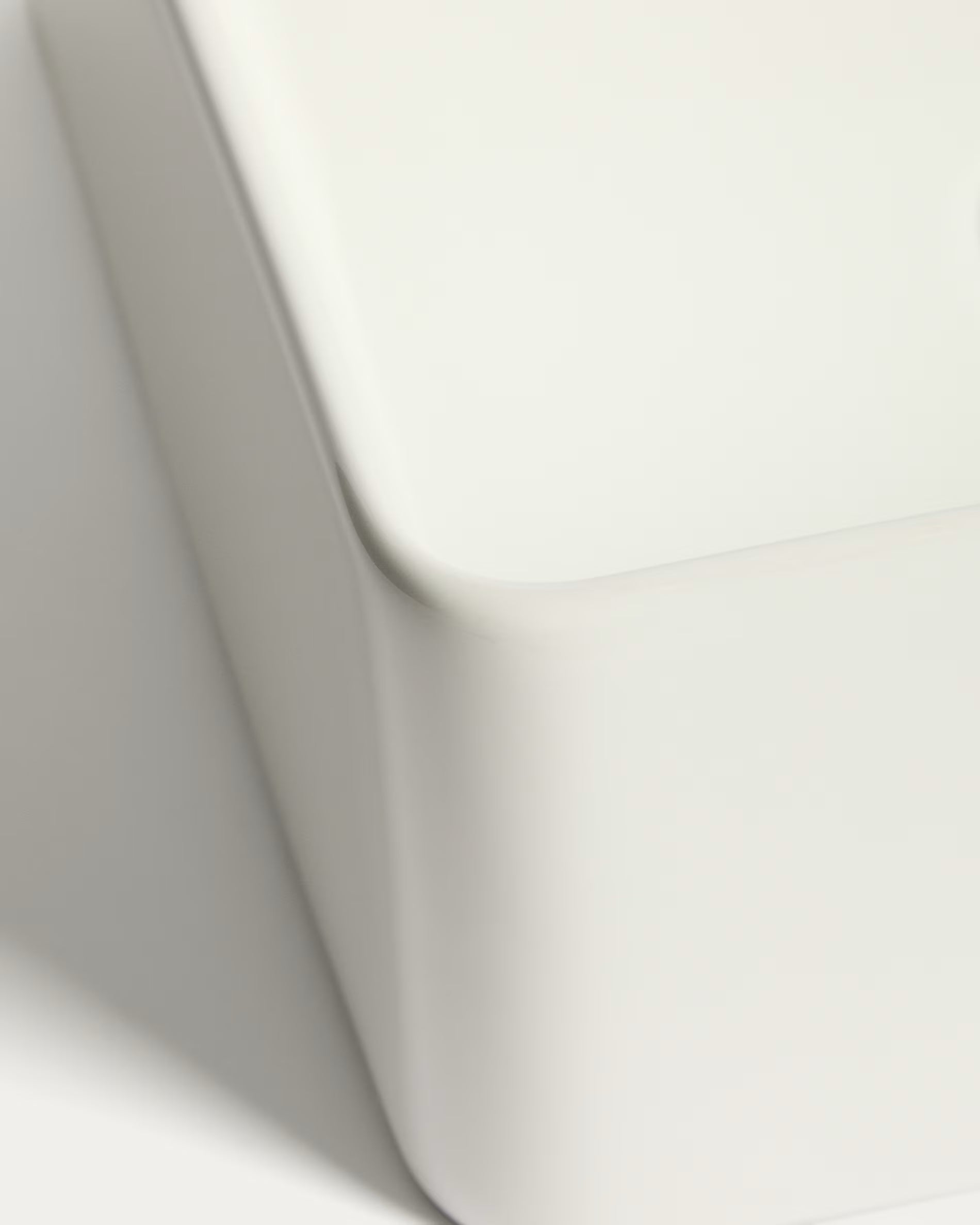 Square countertop sink OVARA white ceramic