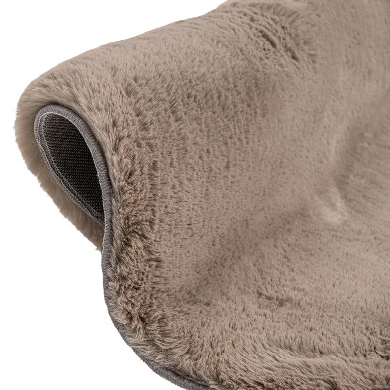 Round carpet SAIFO sandy with long pile