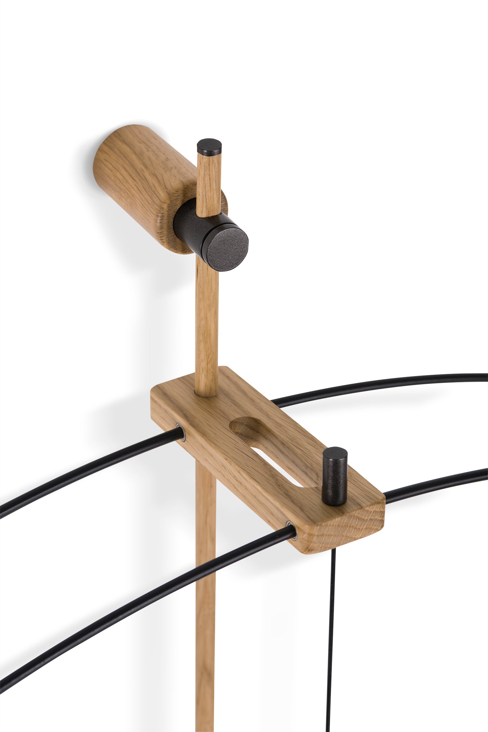 Wandklok BARCELONA PREMIUM eikenhout met zwart