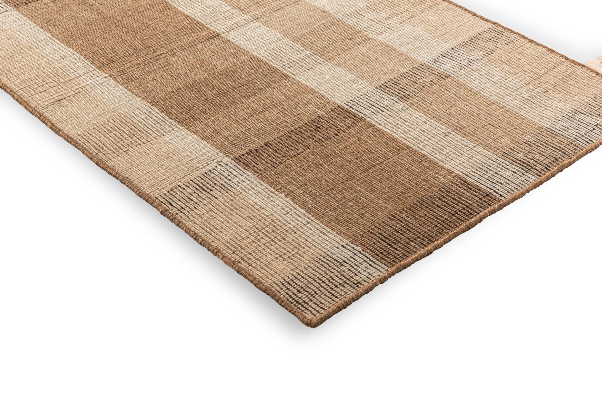 Buitenkleed ZONA BLOCK STRIPE & CHECK bruin-beige