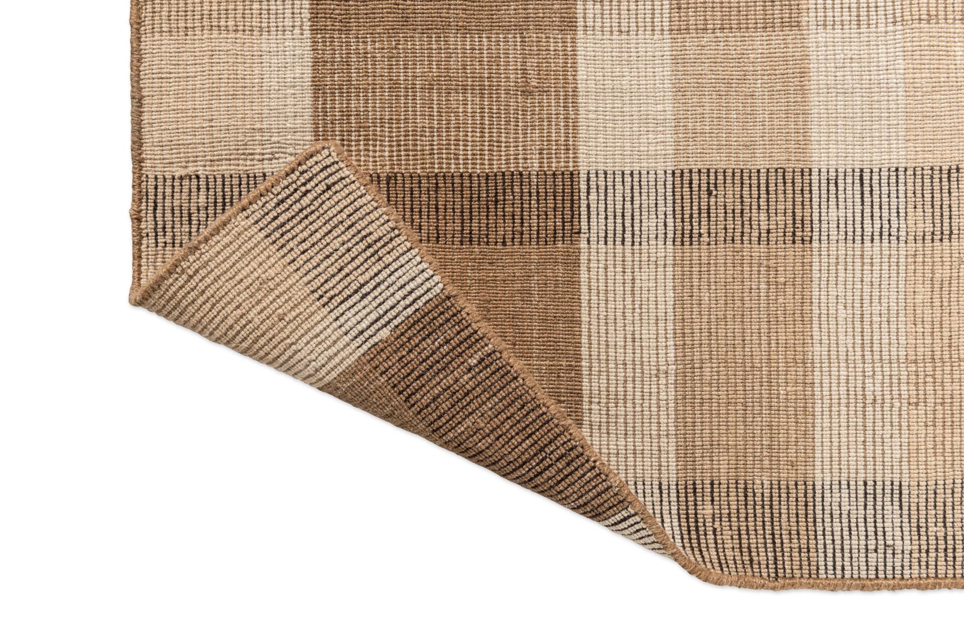 Buitenkleed ZONA BLOCK STRIPE & CHECK bruin-beige