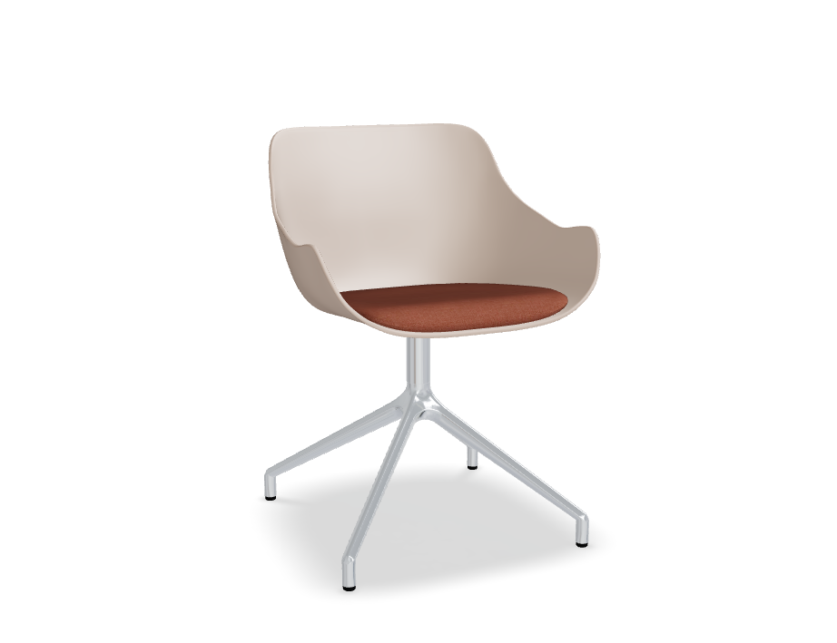 Swivel chair Baltic remix polished aluminum