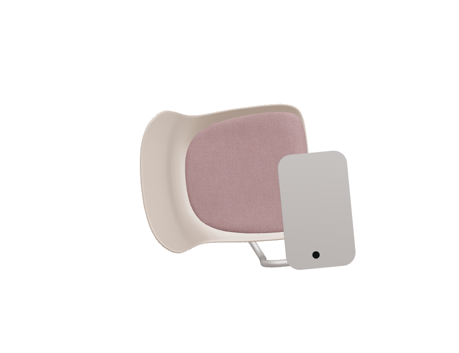 Draaistoel BALTIC 2 REMIX met metalen basis en wielen voor harde oppervlakken