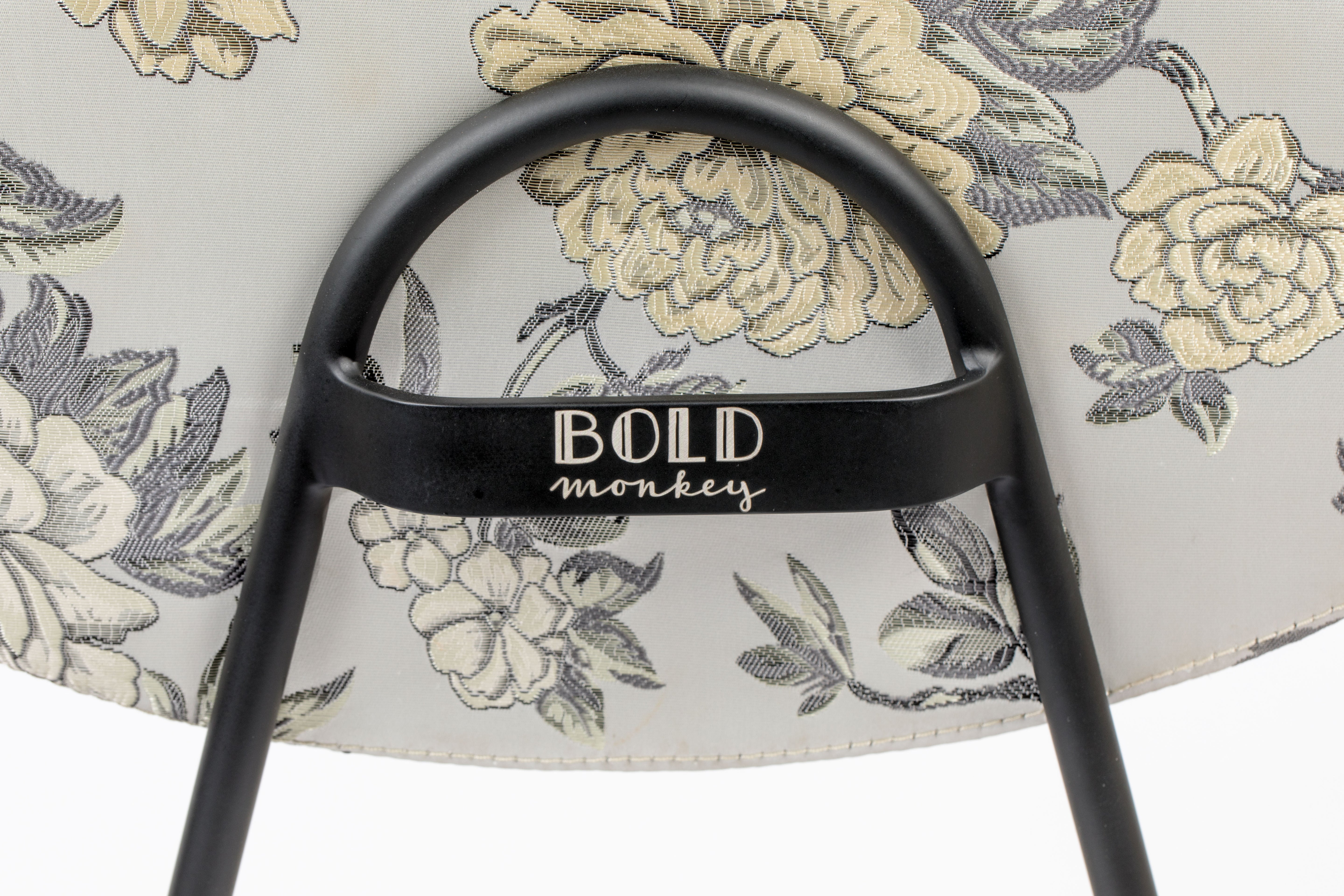 Stuhl KISS THE FROGGY gebrochenes Weiß mit floralem Muster