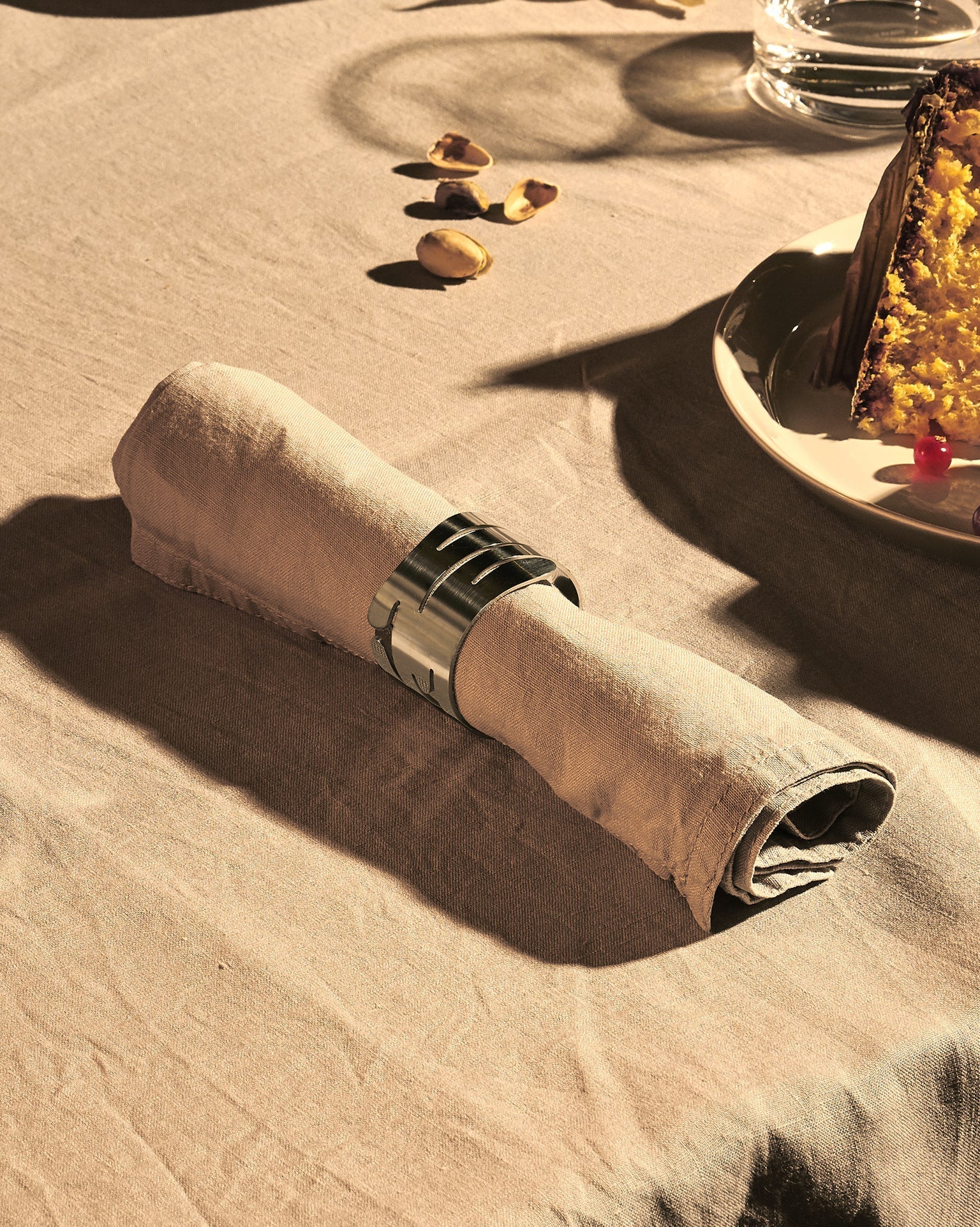 Set servetringen BARKRING zilver