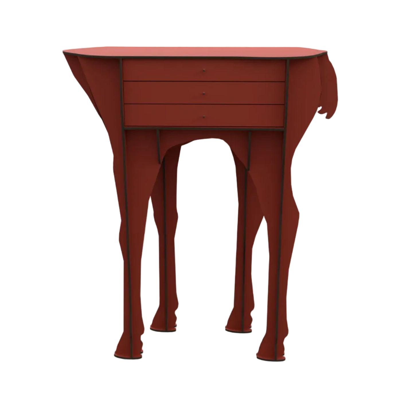 BAMBI console in brick red