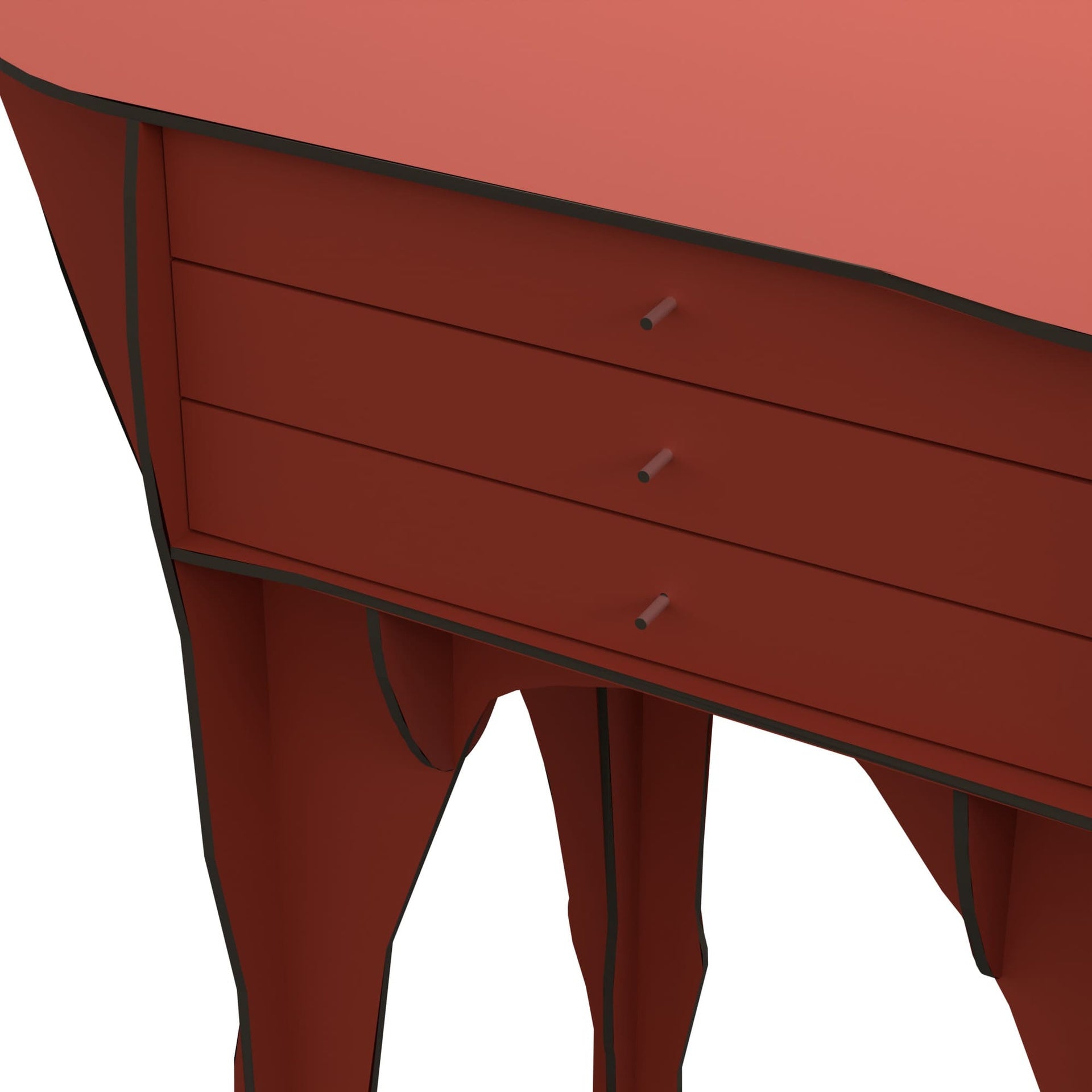 BAMBI console in brick red
