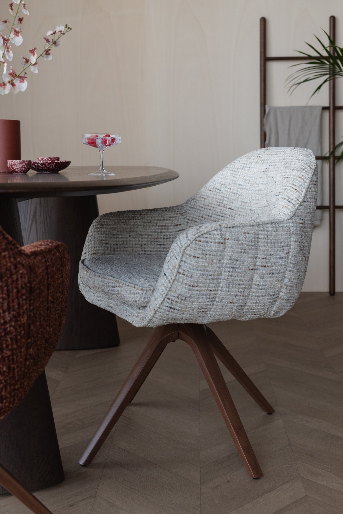 Fauteuil met armleuningen Batoul terracotta