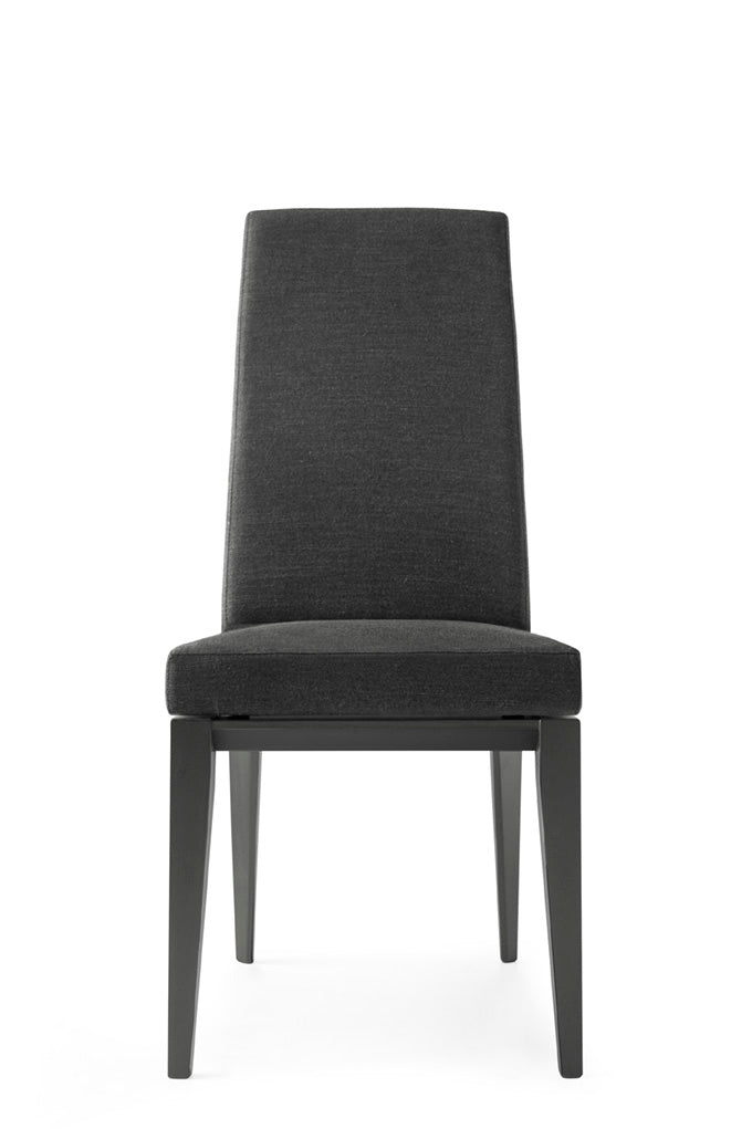 Krzesło BESS tapicerowane z grafitową drewnianą podstawą – Calligaris