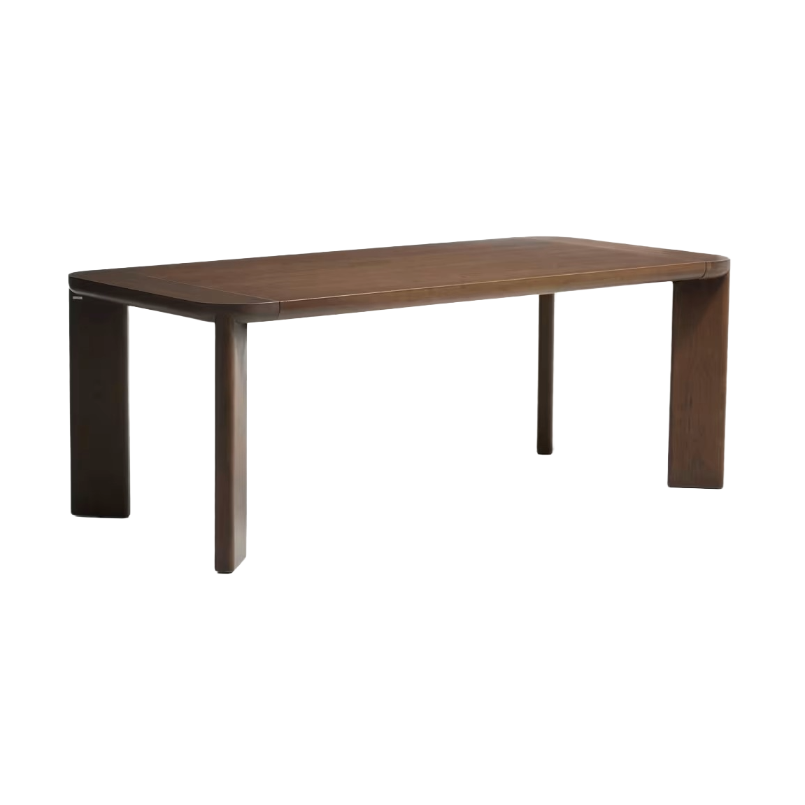 Uitschuifbare tafel JONDAL van donker massief hout en eikenfineer