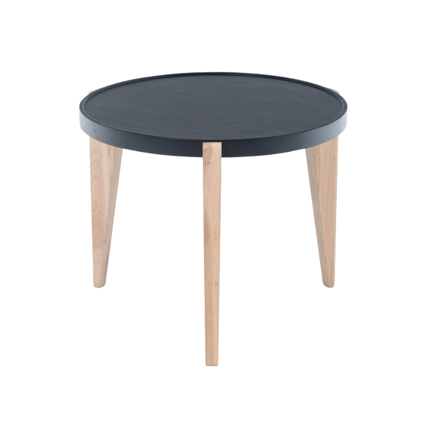 BONTRI table with black top and wooden base