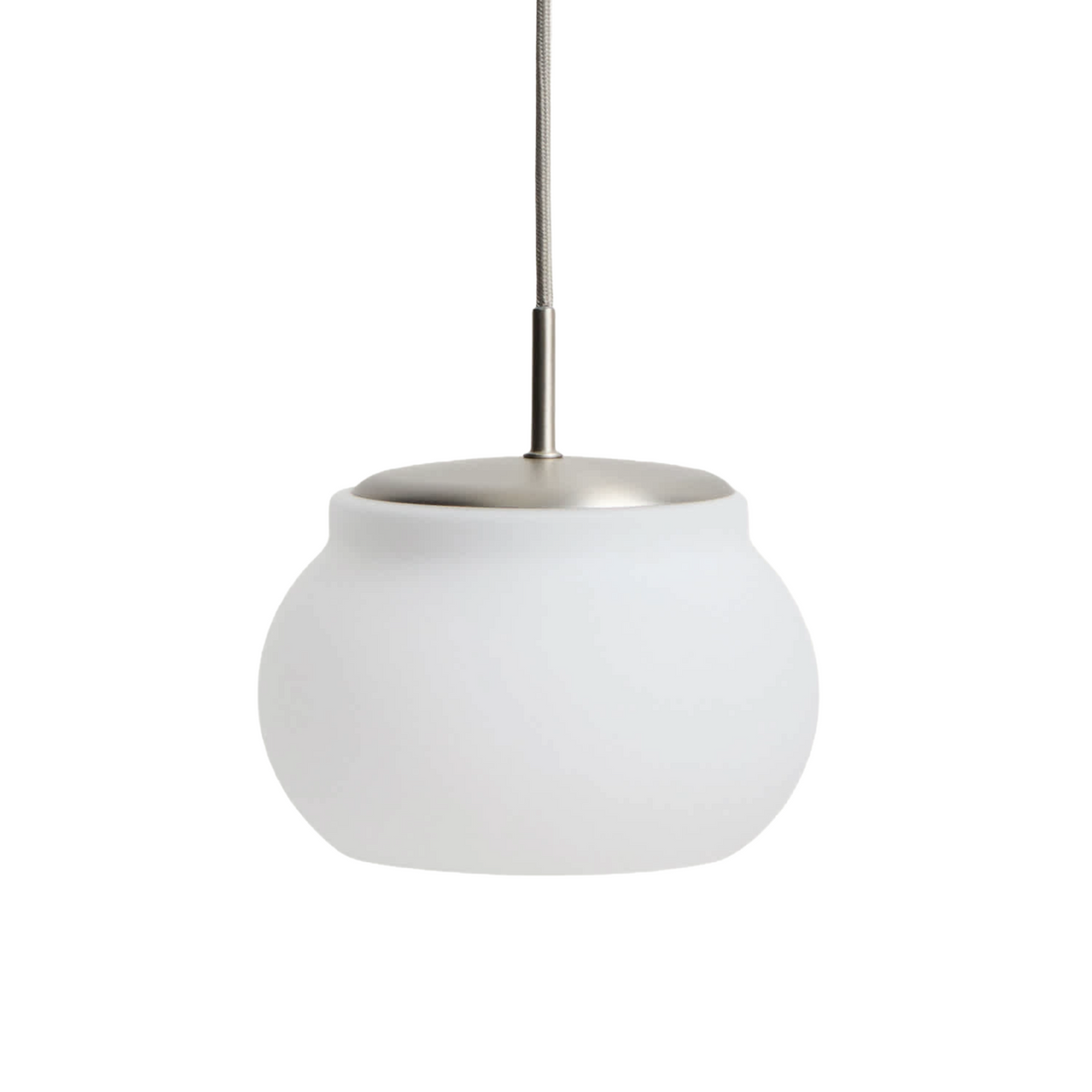 Hanglamp LERUNA matglas met stalen basis