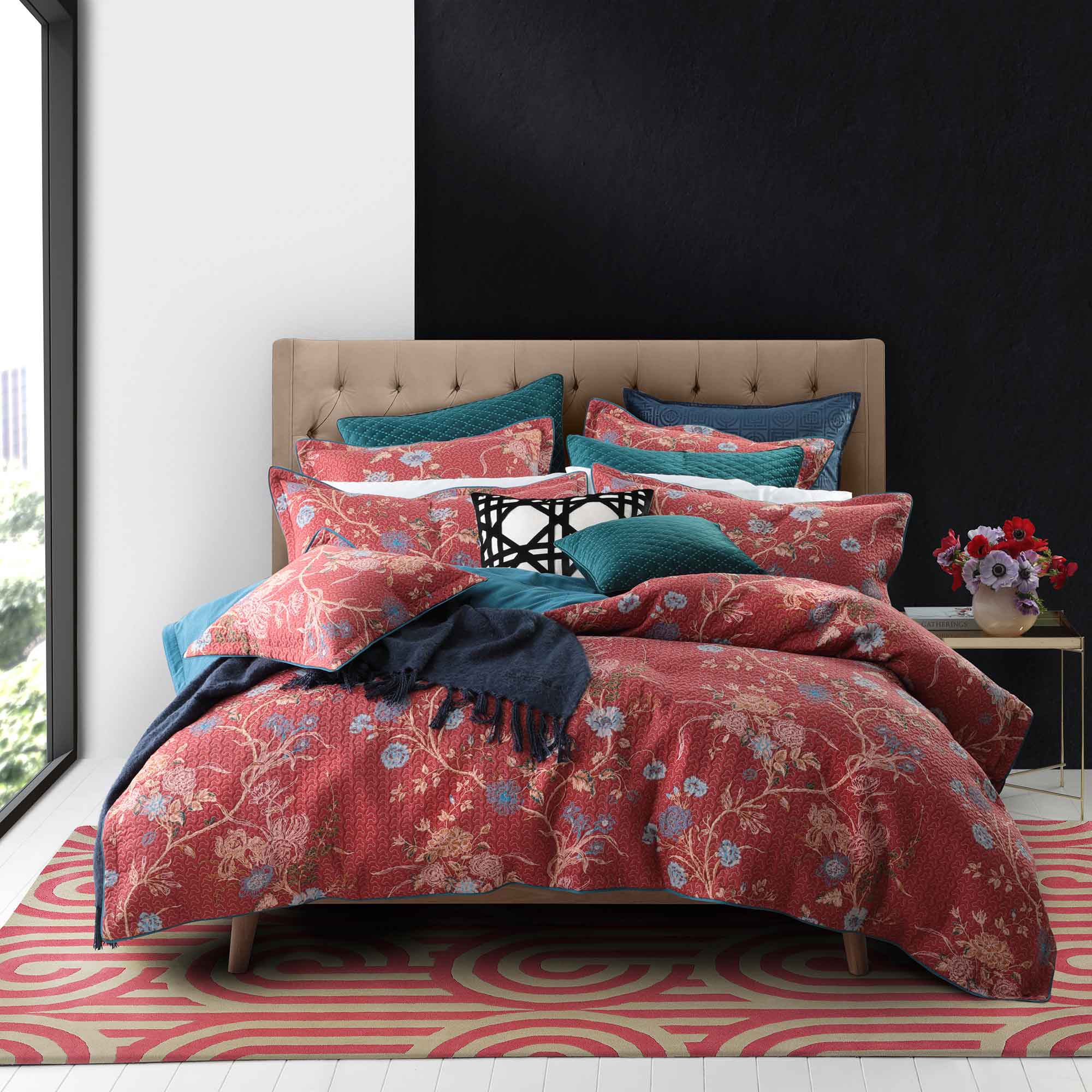 Teppich TURNABOUTS rot mit Beige