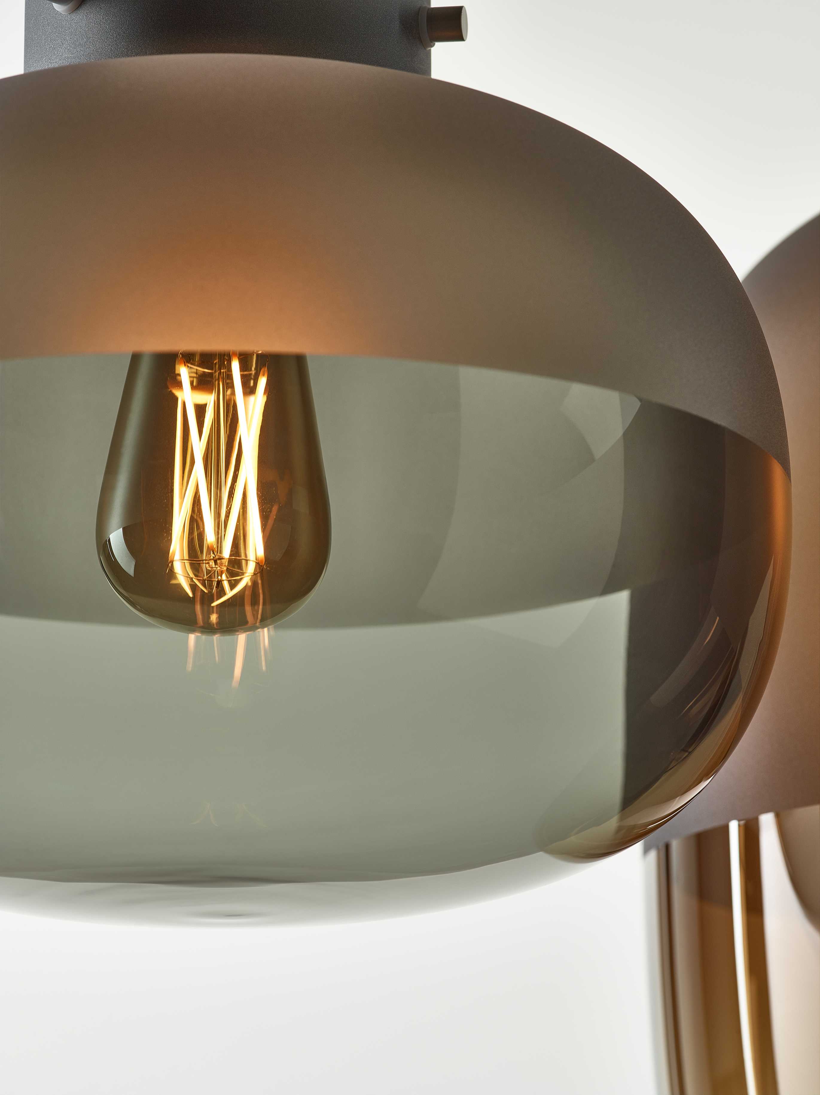 Lampa wisząca AWA MEDIUM szkło dmuchane – drewno