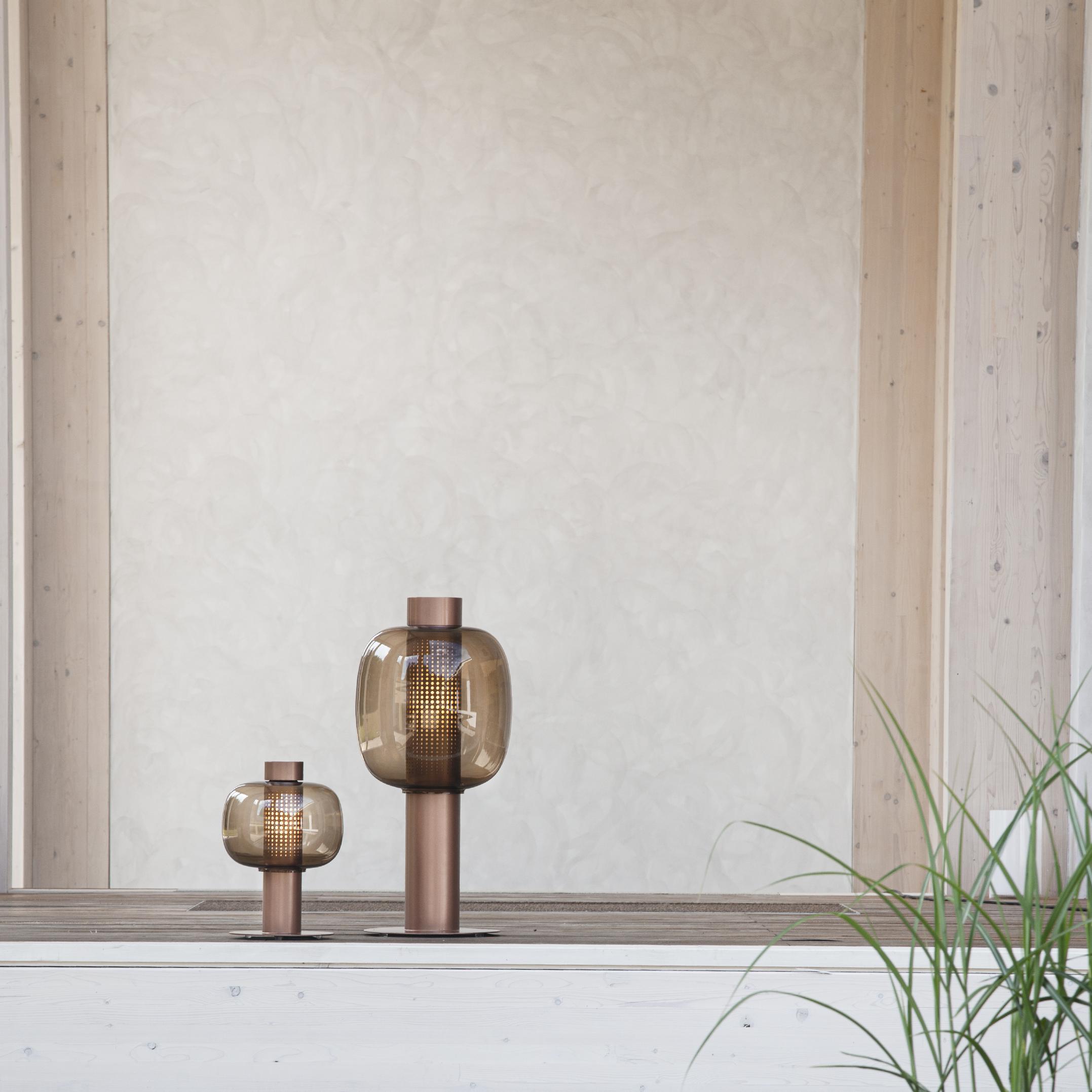 Outdoor floor lamp BONBORI blown glass