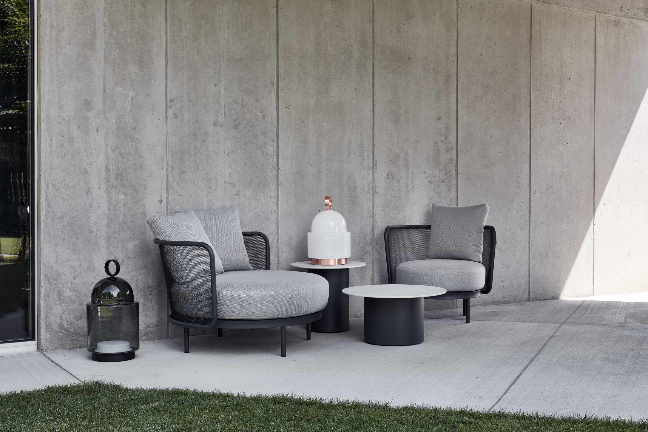 Draagbare lamp DOME NOMAD opblaasbaar glas