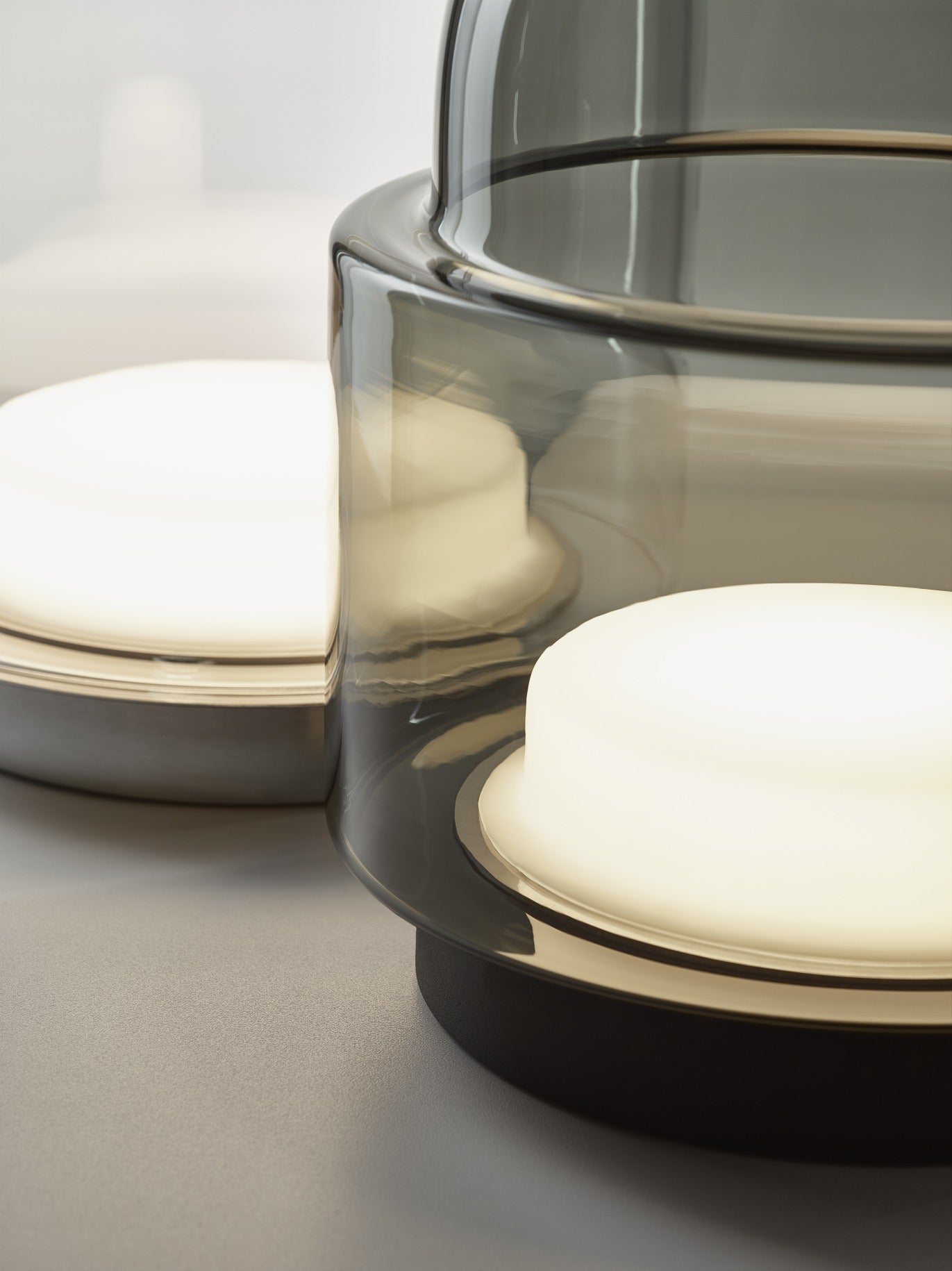 Draagbare lamp DOME NOMAD opblaasbaar glas