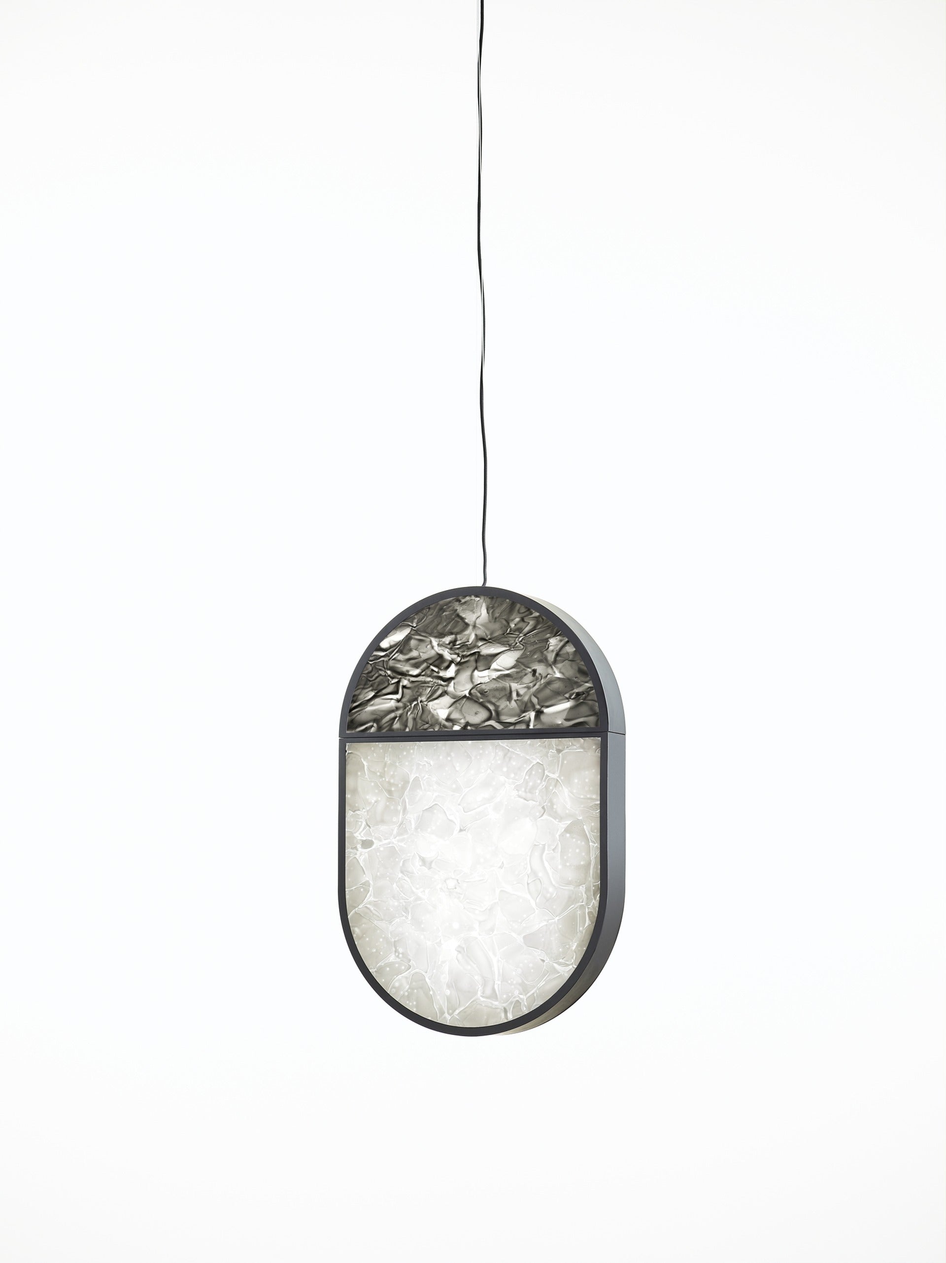 Hanglamp GEOMETRISCHE OVAAL 1/3 glas glanzend Brokisglass