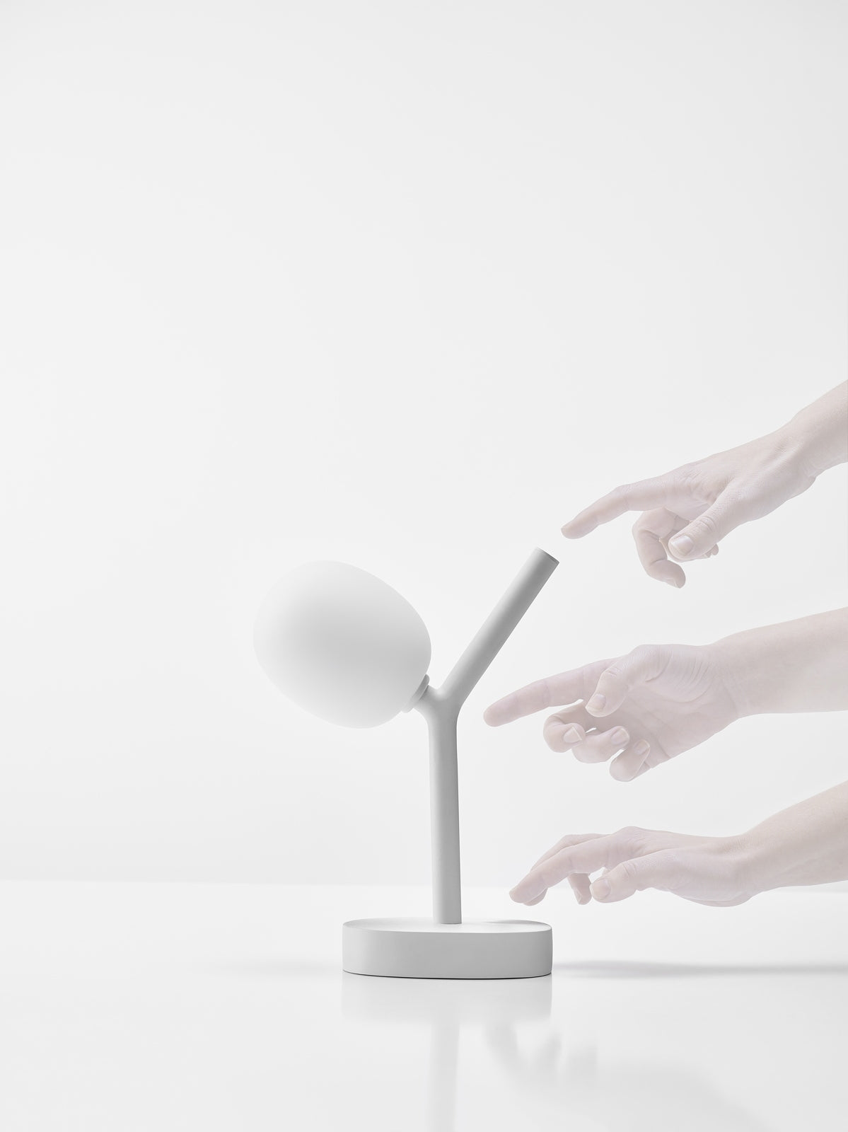 Draagbare lamp IVY mat glas