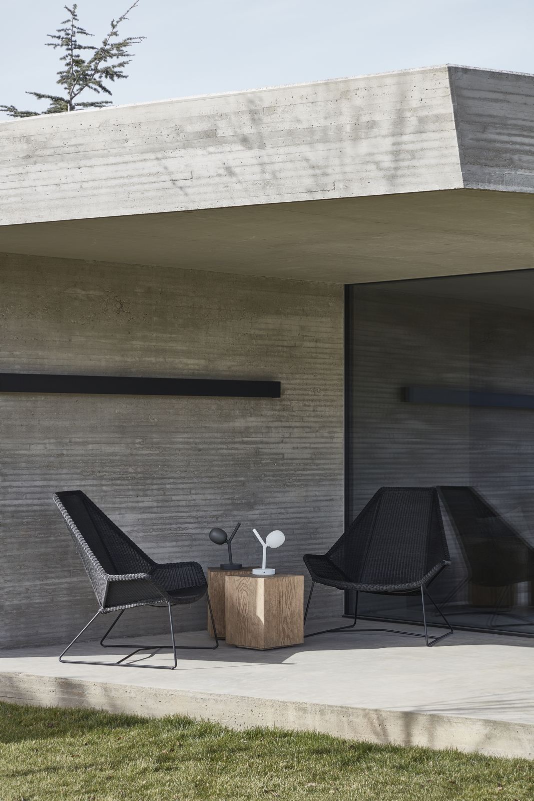 Draagbare lamp IVY mat glas