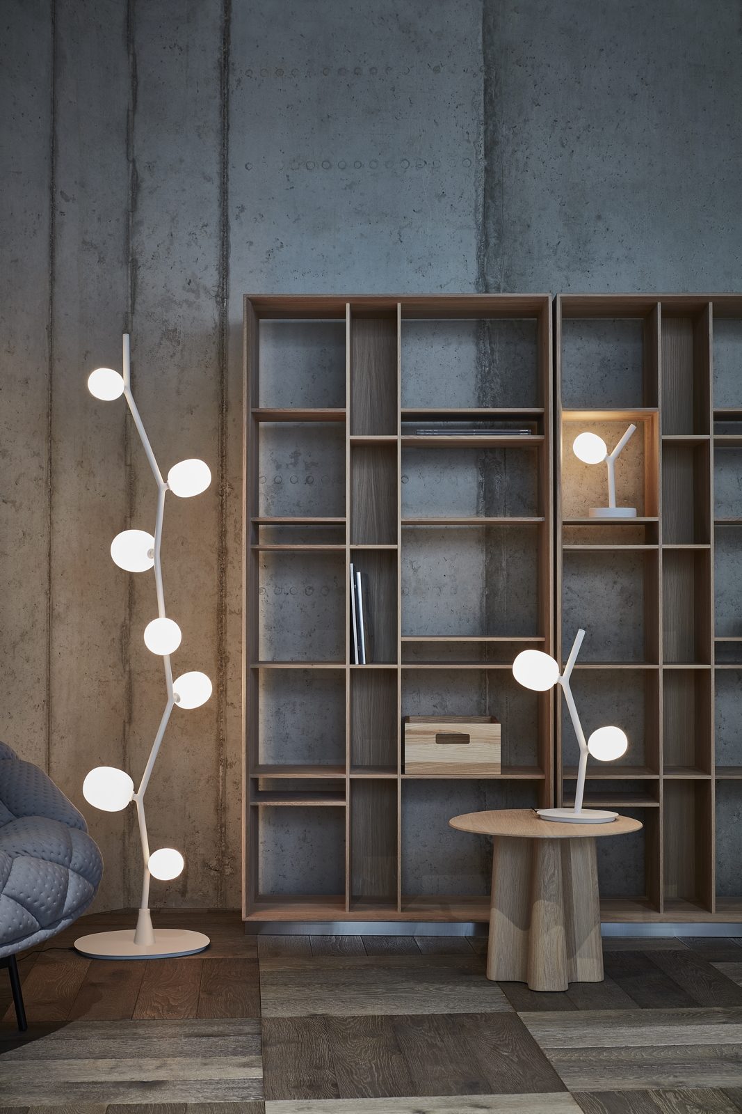 Vloerlamp IVY mat glas