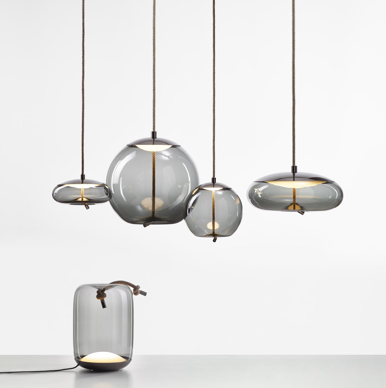 Hanglamp KNOT - GLAS sferisch