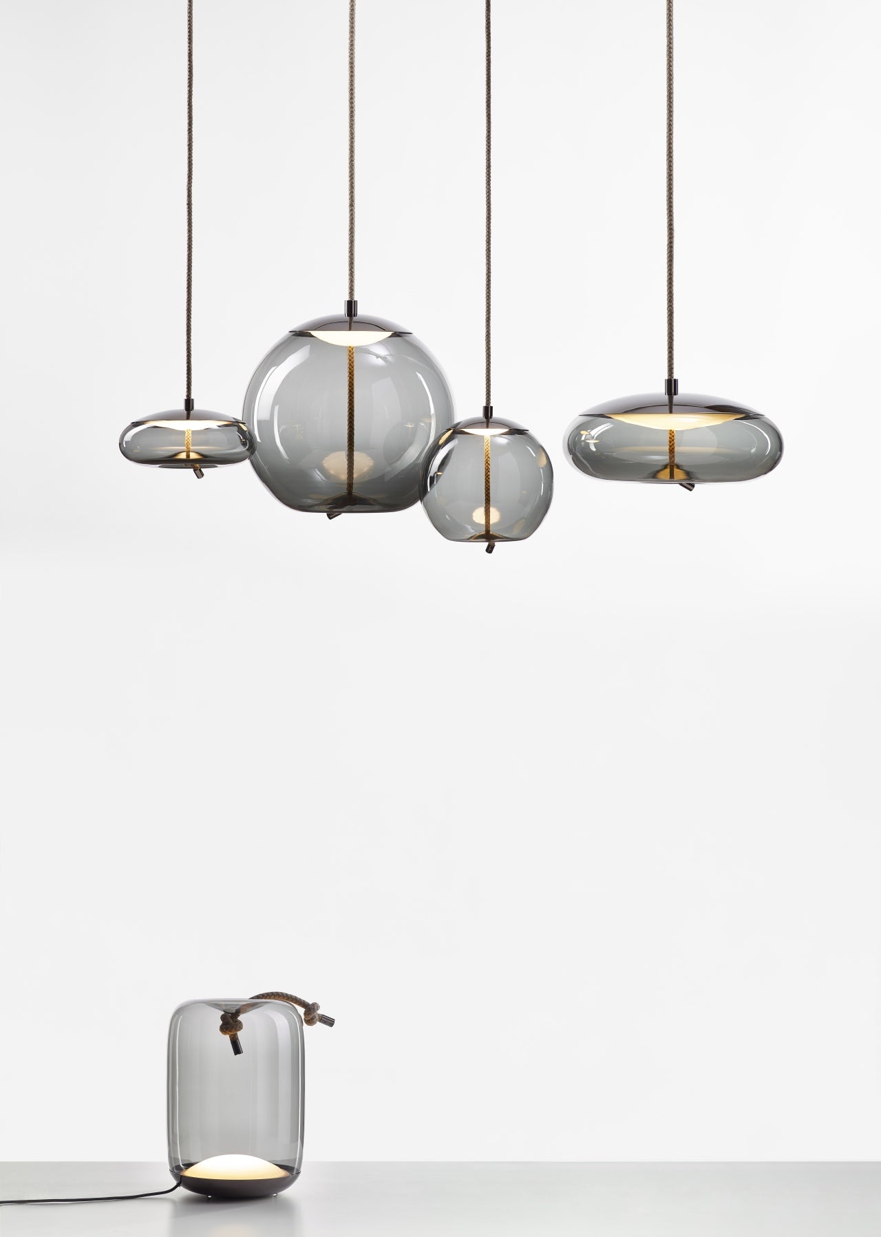 Tafellamp KNOT - CILINDRO glas