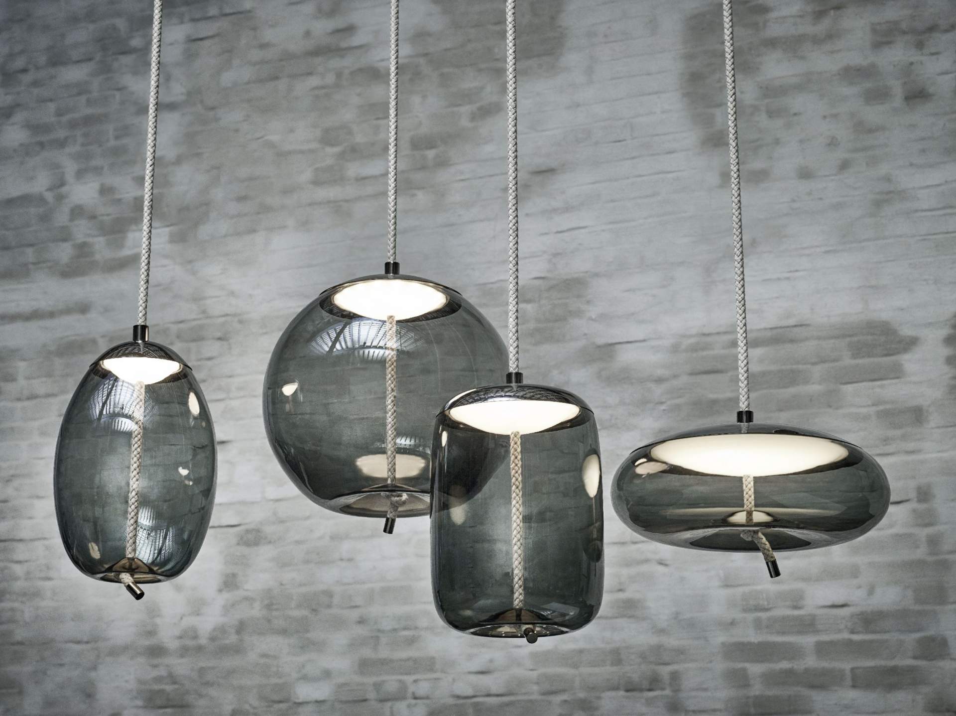 Hanglamp KNOT - UOVO glazen