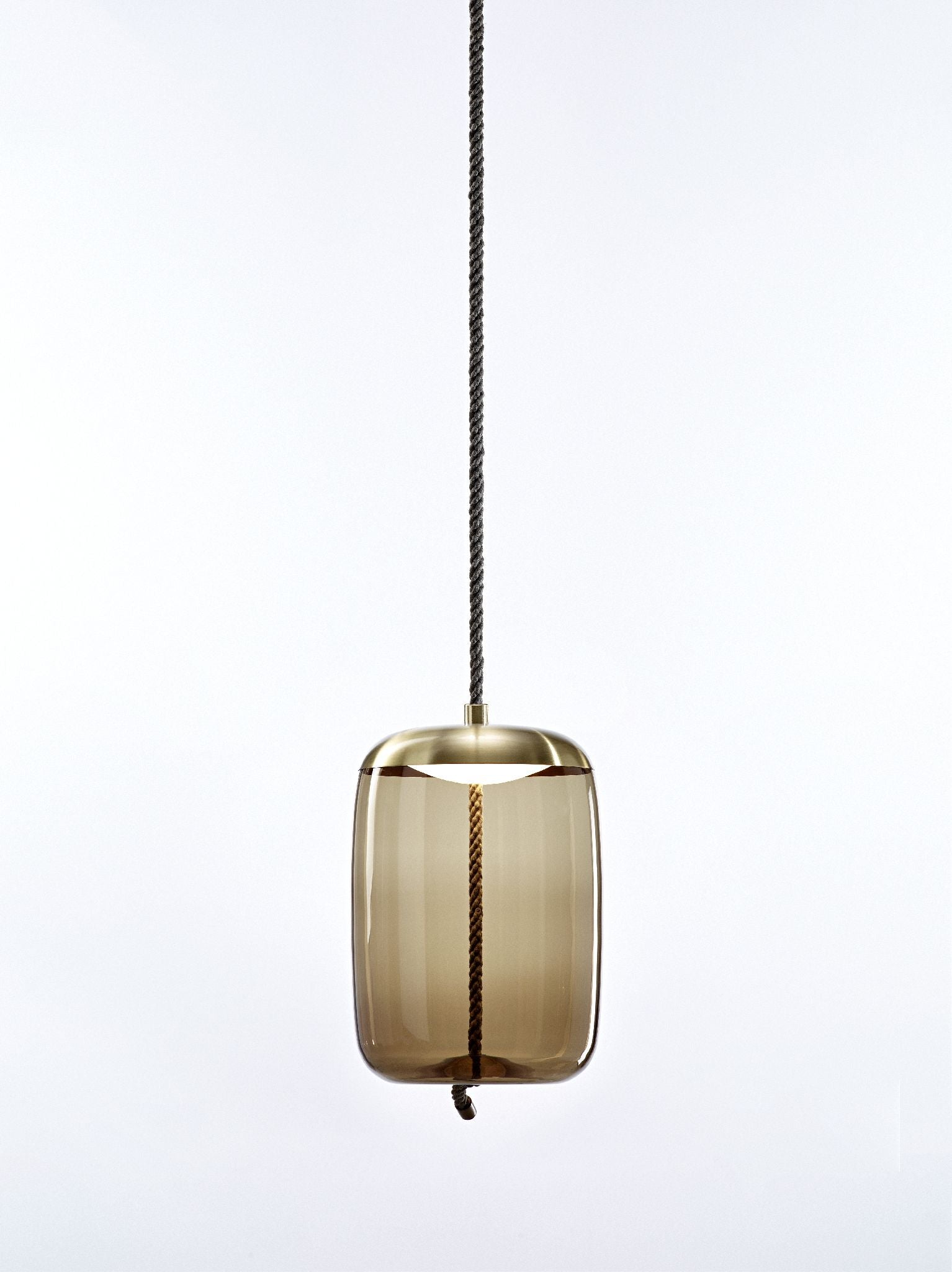 Lampa wisząca KNOT - CILINDRO szklana – szkło i metal