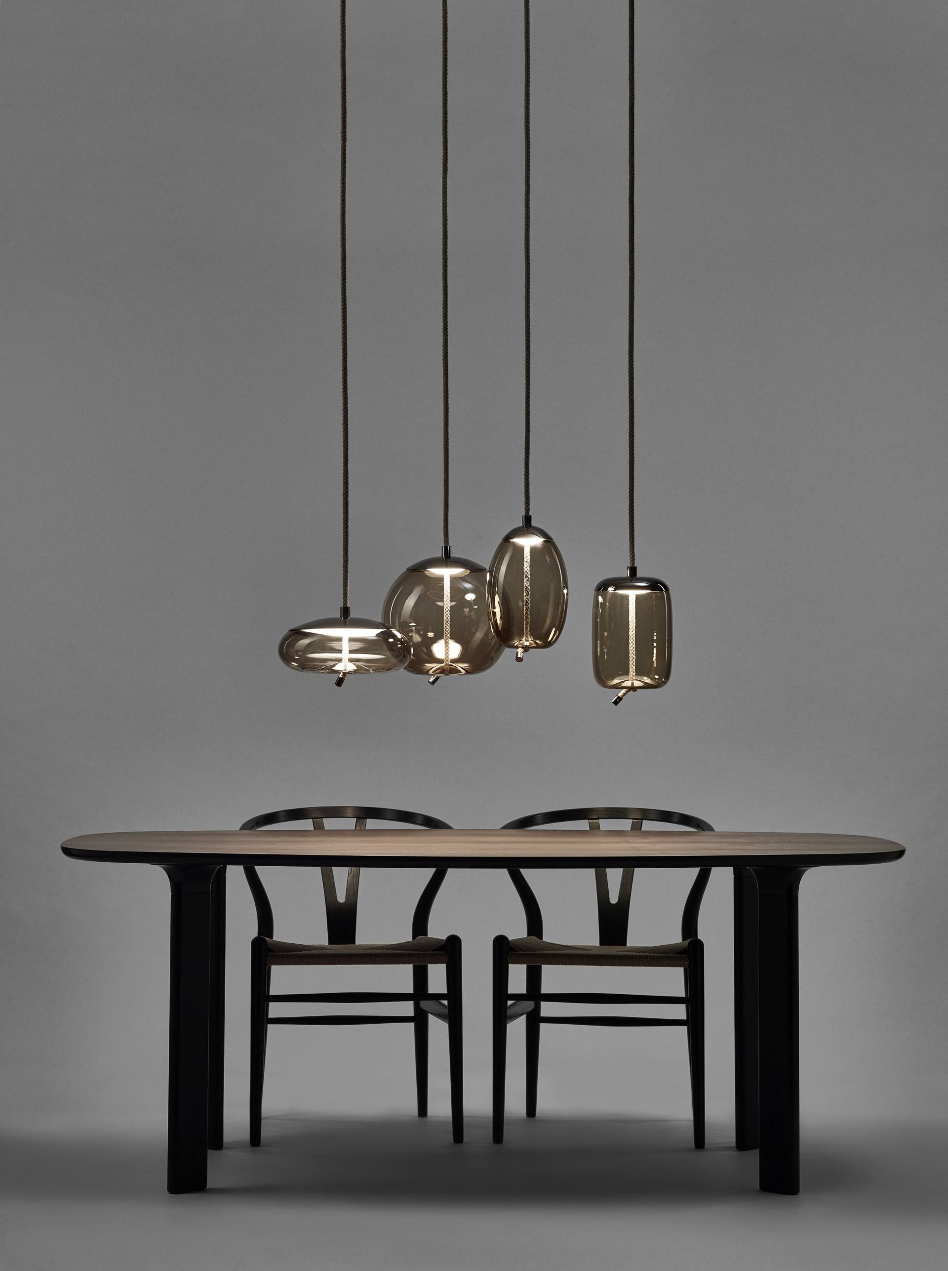 Knoten kleine hängende Lampe - Cilindro -Glas