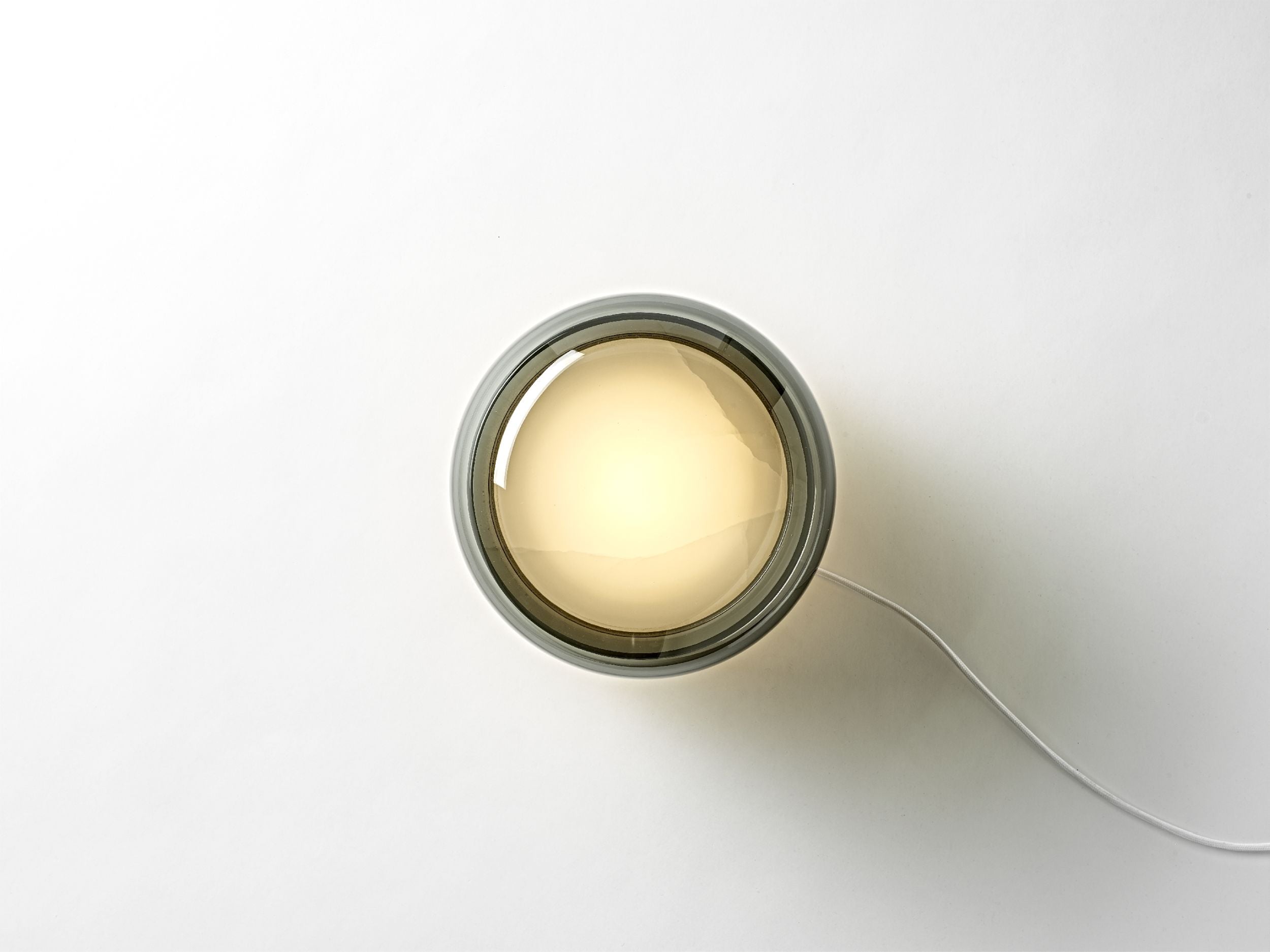 Makkaron -Mini -Tischlampe aufblasbares Glas mit Onyx